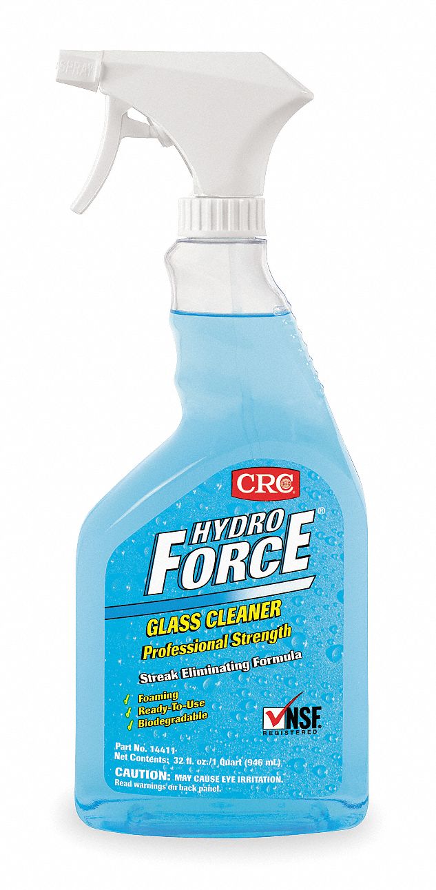 CRC Glass Cleaner, 32 oz Cleaner Container Size, Hard Nonporous