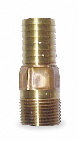 CerroBrass - Barbed Hose Fitting: 3/4″ x 3/8″ ID Hose, Male Connector -  48755425 - MSC Industrial Supply