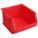 HANG AND STACK BIN, 16½ IN X 18 IN X 11 IN, RED, LABEL HOLDERS, 75 LB LOAD CAPACITY