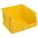 HANG AND STACK BIN, 16½ IN X 18 IN X 11 IN, YELLOW, LABEL HOLDERS, 75 LB LOAD CAPACITY