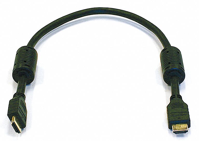 MONOPRICE, 1.5 ft Lg, Black, HDMI Cable 5YMG43872 Grainger