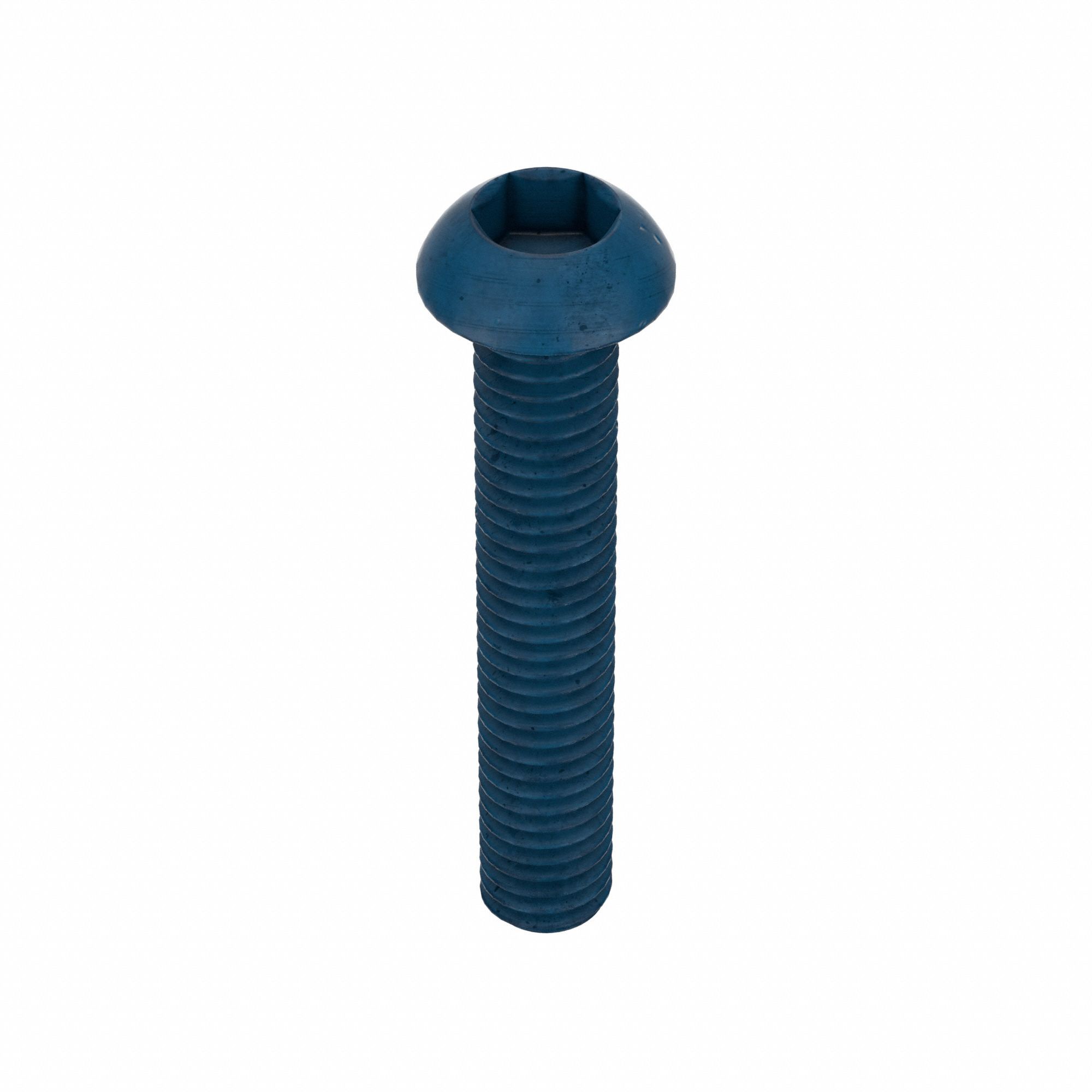 Socket Head Cap Screw: M6x1.00 Thread Size, 35 mm Lg, Button, Blue Phosphate, Alloy Steel, 10 PK