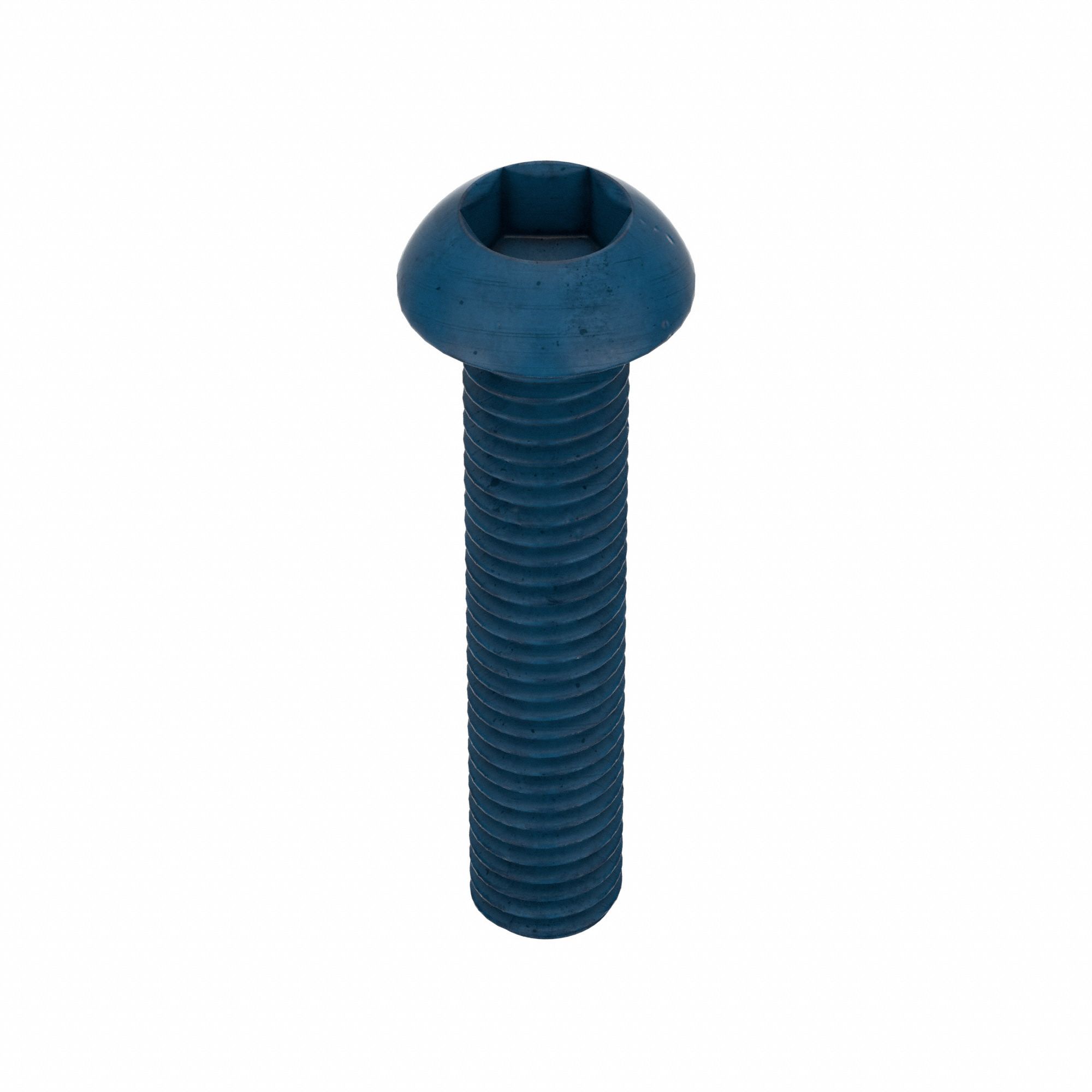 Socket Head Cap Screw: M8x1.25 Thread Size, 40 mm Lg, Button, Blue Phosphate, Alloy Steel, 25 PK