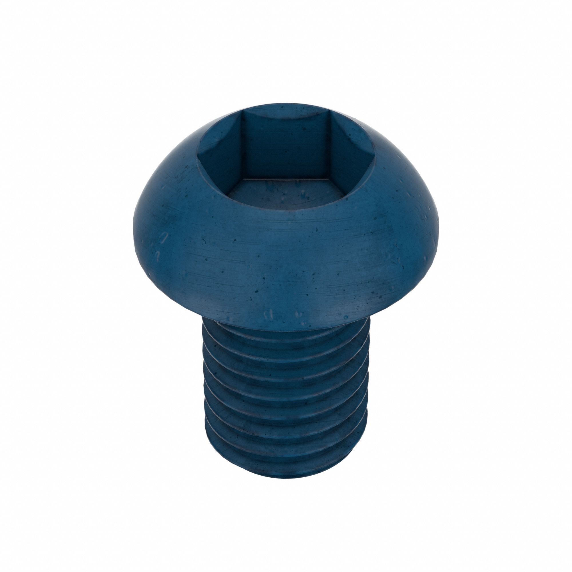 Socket Head Cap Screw: M10x1.50 Thread Size, 16 mm Lg, Button, Blue Phosphate, Alloy Steel, 25 PK