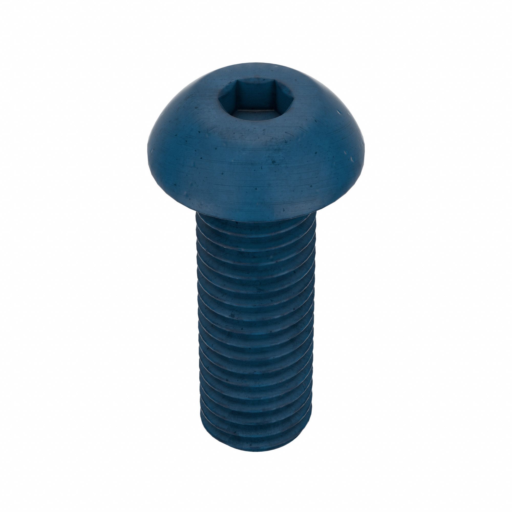 Socket Head Cap Screw: M10x1.50 Thread Size, 30 mm Lg, Button, Blue Phosphate, Alloy Steel, 10 PK