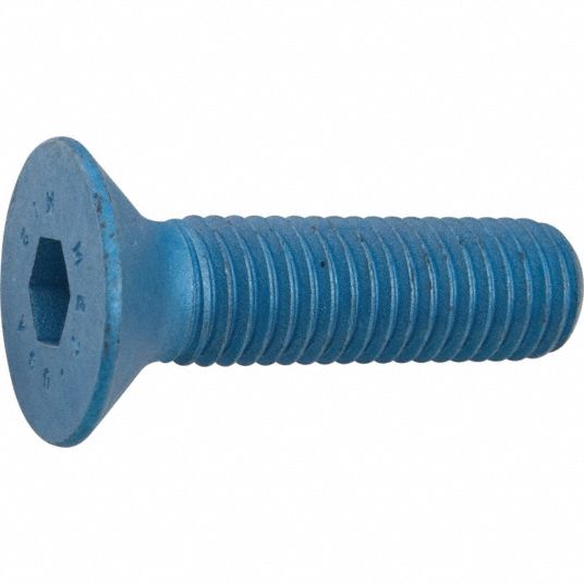 METRIC BLUE Flat, Metric Socket Flat Head Cap Screw, M61.00, Steel