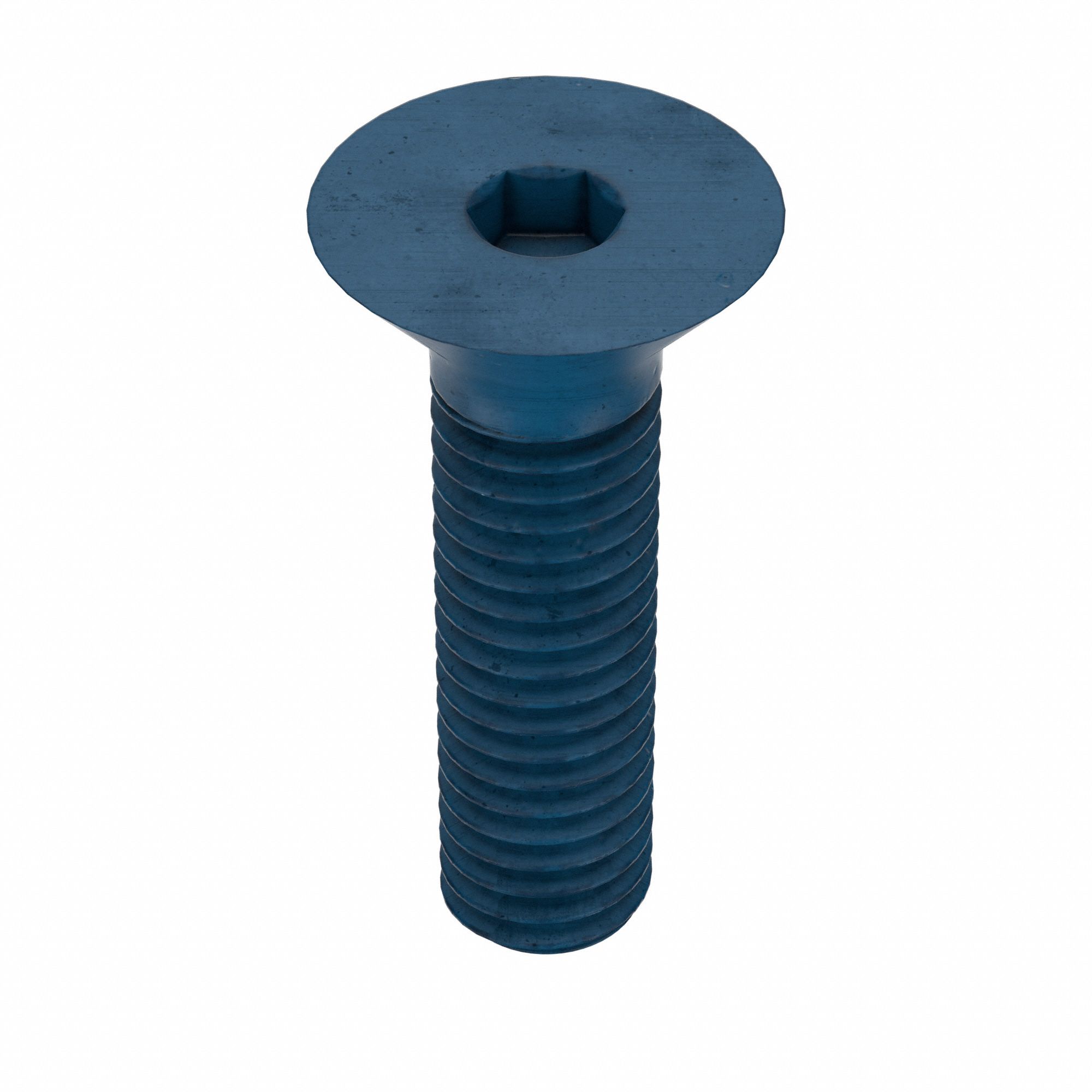 Socket Flat Head Screw: M3x0.50 Thread Size, 12 mm Lg, Flat, Blue Phosphate, Alloy Steel, 25 PK