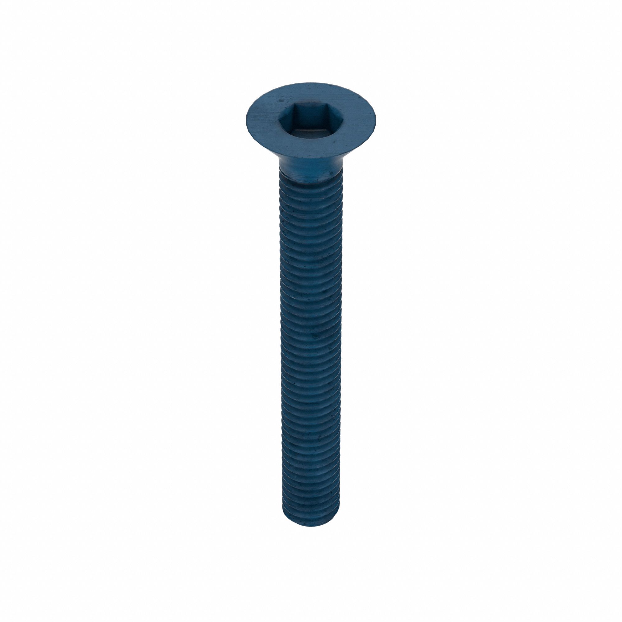 Socket Flat Head Screw: M3x0.50 Thread Size, 25 mm Lg, Flat, Blue Phosphate, Alloy Steel, 25 PK