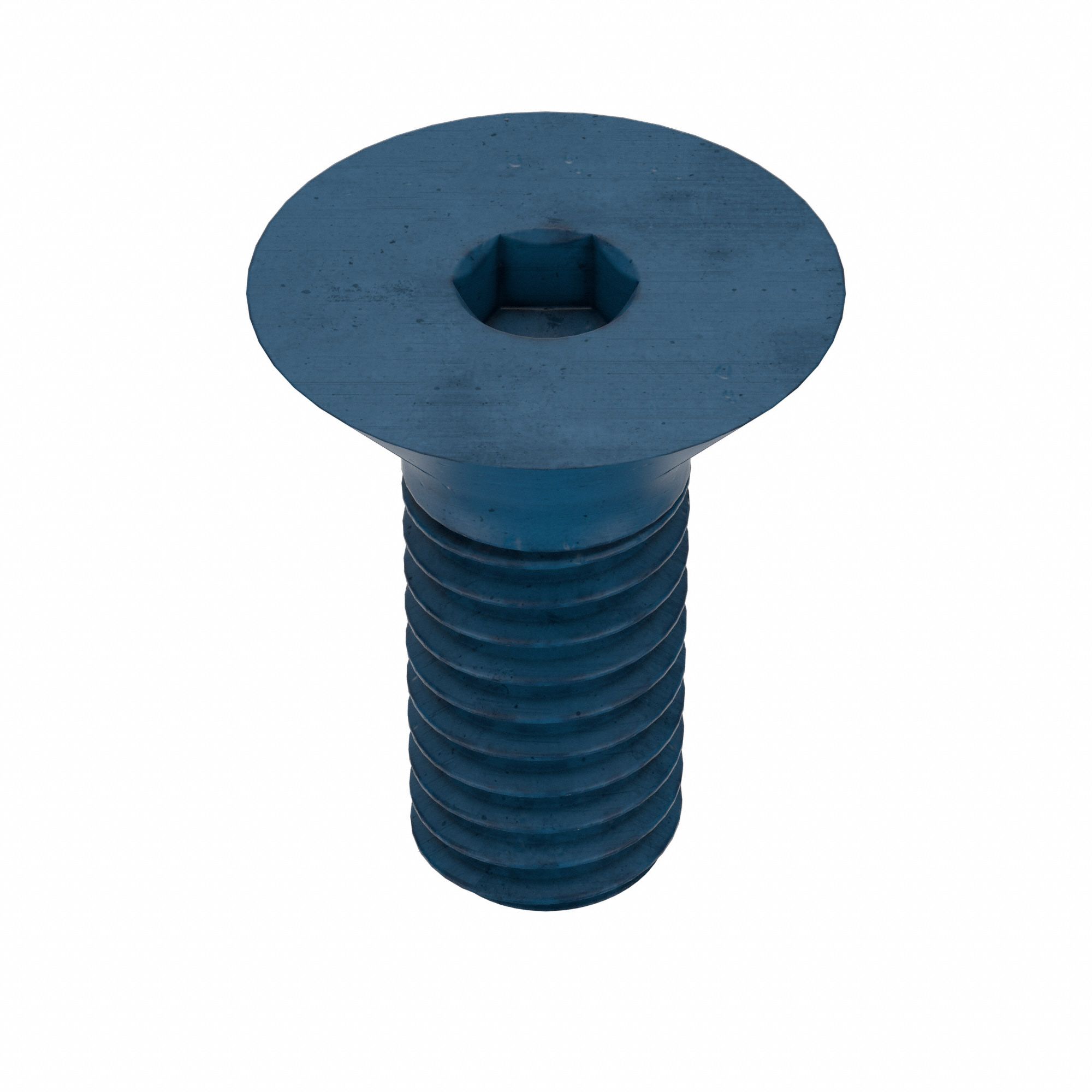 VIS À TÊTE PLATE À DOUILLE,M4-0,7,8MM LO,PLATE,PHOSPHATE BLEU,ACIER,25PQ