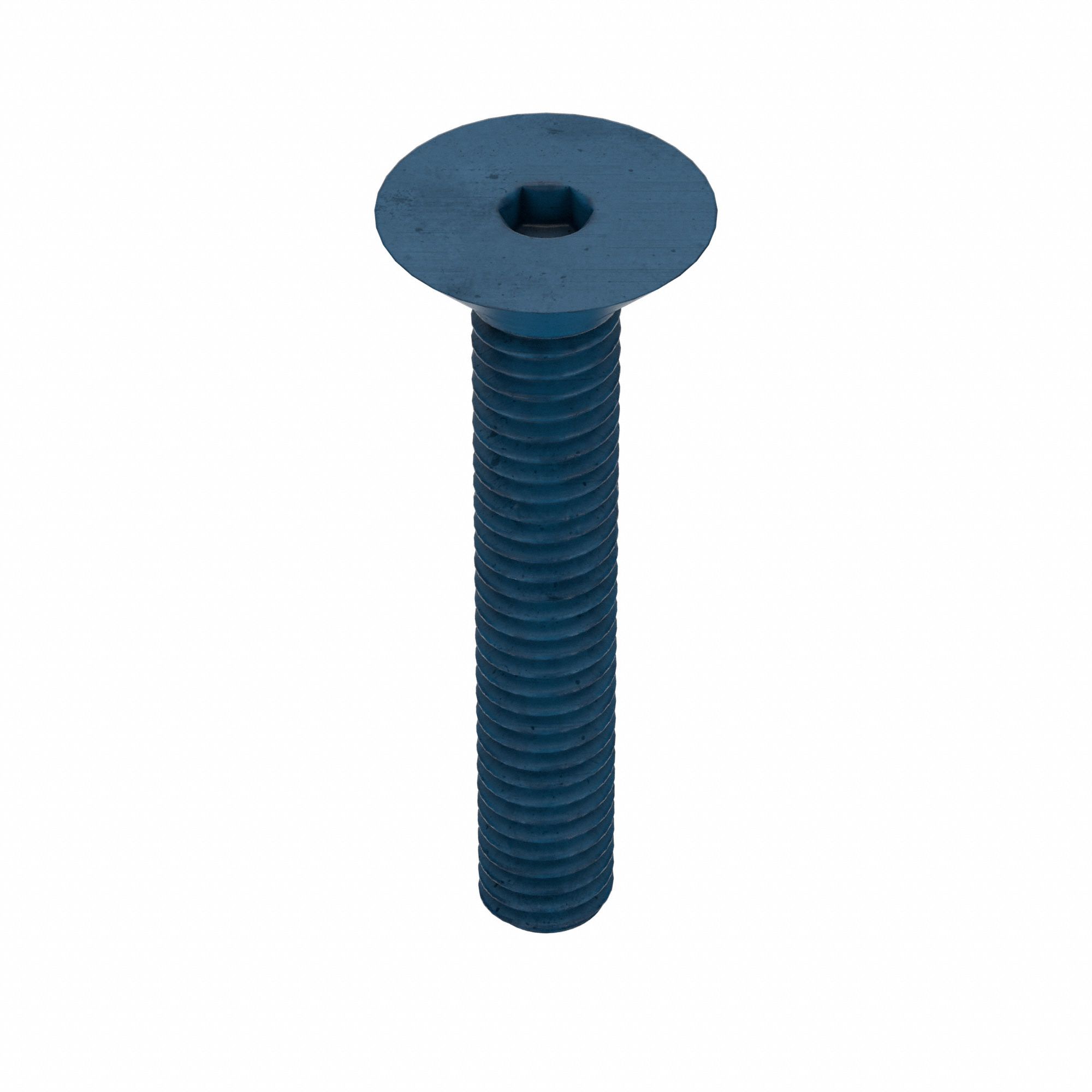 Socket Flat Head Screw: M4x0.70 Thread Size, 25 mm Lg, Flat, Blue Phosphate, Alloy Steel, 25 PK