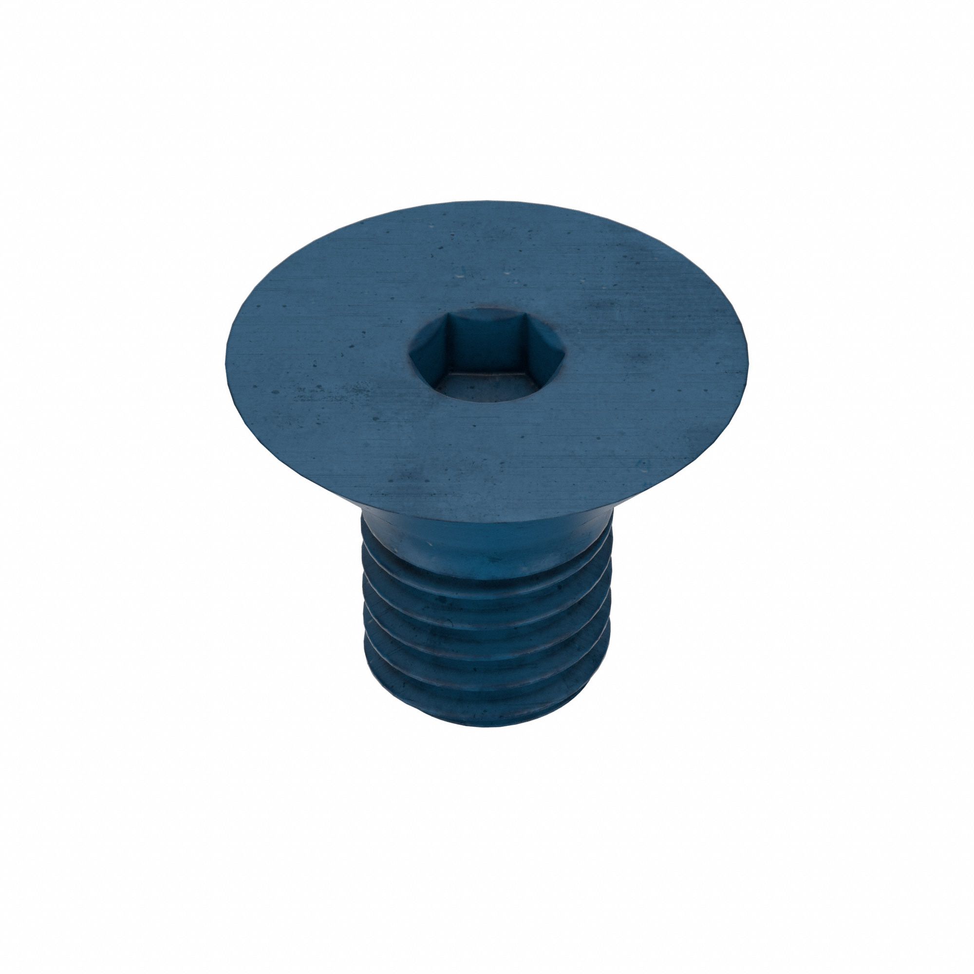 Socket Flat Head Screw: M5x0.80 Thread Size, 8 mm Lg, Flat, Blue Phosphate, Alloy Steel, 25 PK
