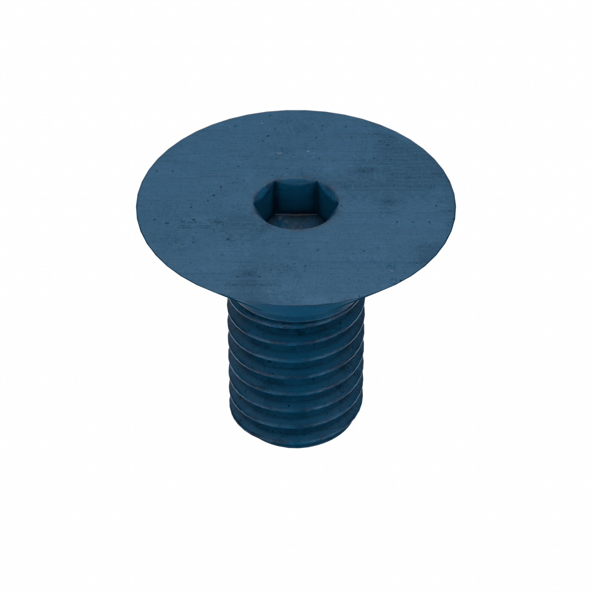 Socket Flat Head Screw: M5x0.80 Thread Size, 10 mm Lg, Flat, Blue Phosphate, Alloy Steel, 25 PK