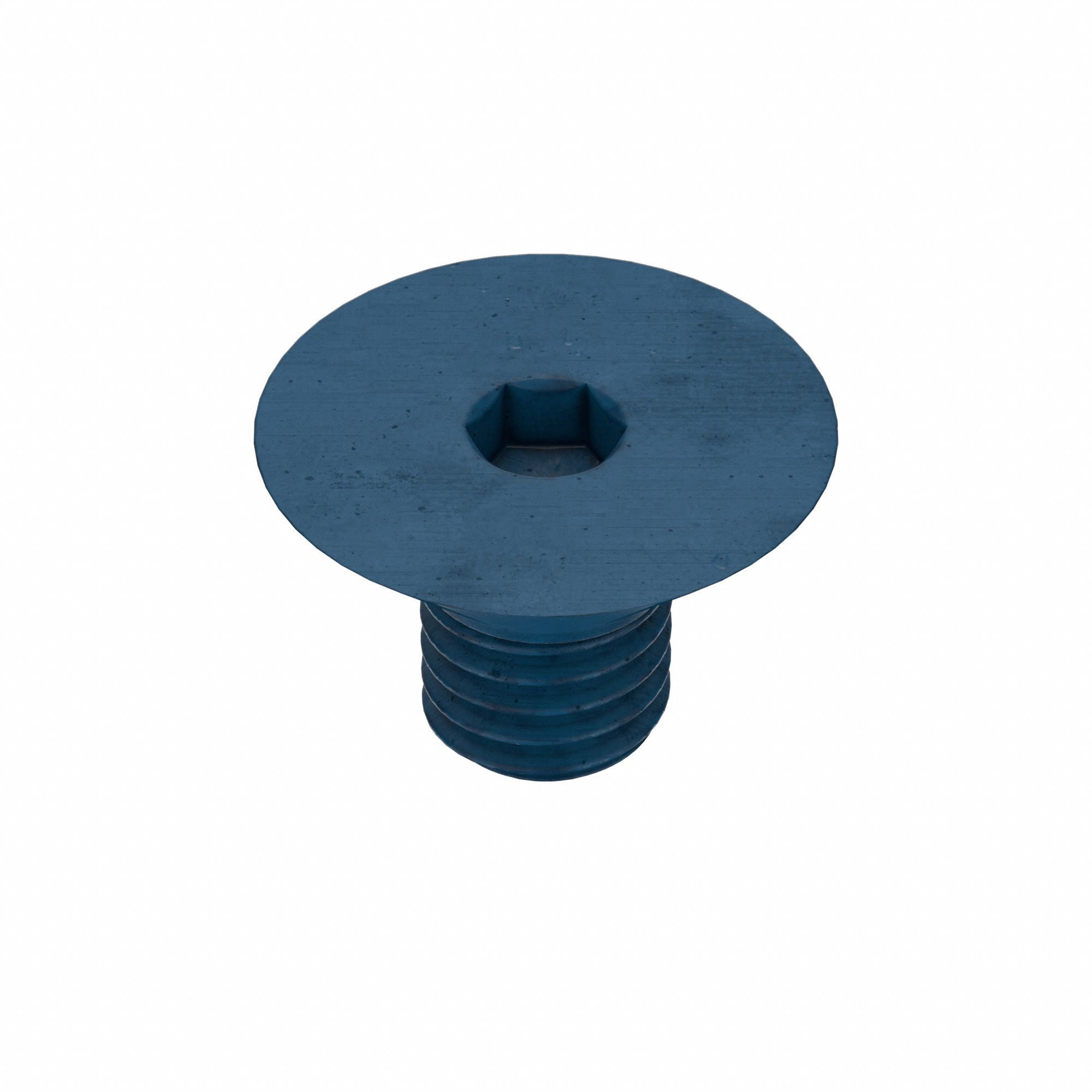 Socket Flat Head Screw: M8x1.25 Thread Size, 12 mm Lg, Flat, Blue Phosphate, Alloy Steel, 25 PK