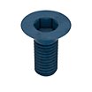 Flat Socket Head Cap Screw, Steel Alloy Steel, Hex Socket, Metric Blue, Metric Coarse image