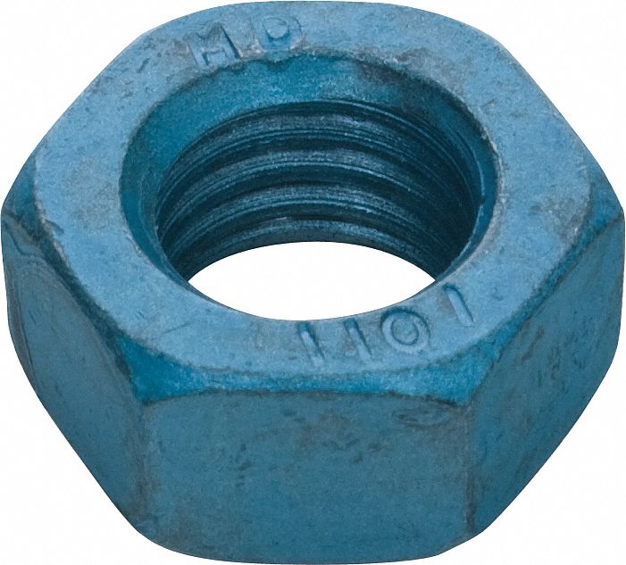 METRIC BLUE Hex Nut M101.50 Thread, 17 mm Hex Wd, 8 mm Hex Ht, Alloy