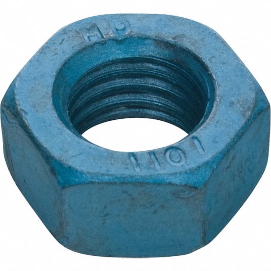 METRIC BLUE Hex Nut, Hex Nut, Alloy Steel, Class 10, Blue Phosphate
