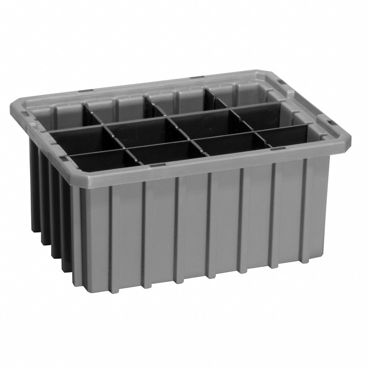 AKRO-MILS Divider Box: 0.16 cu ft, 10 7/8 in x 8 1/4 in x 5 in, Gray ...