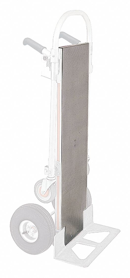 DETACHABLE DECK PLATE FOR HAND TRUCKS, 1½ IN OVERALL H, 1,000 LB LOAD CAPACITY, SILVER