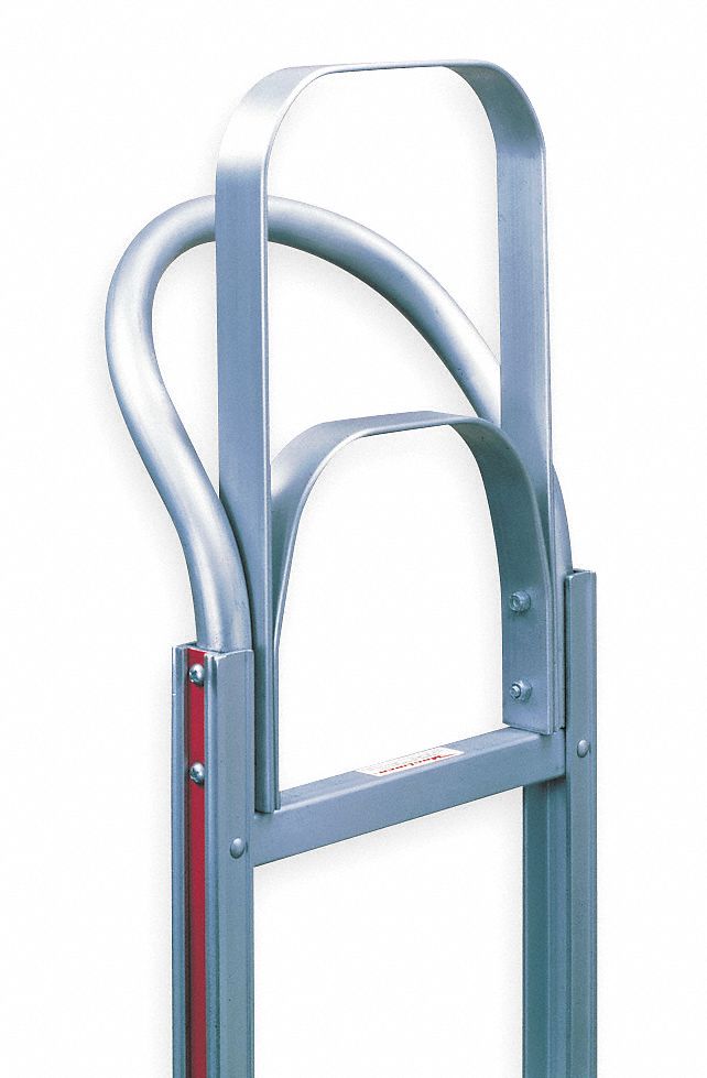 FRAME EXTENSION FOR HAND TRUCKS, 60 IN OVERALL H, 500 LB LOAD CAPACITY, ALUMINUM, SILVER