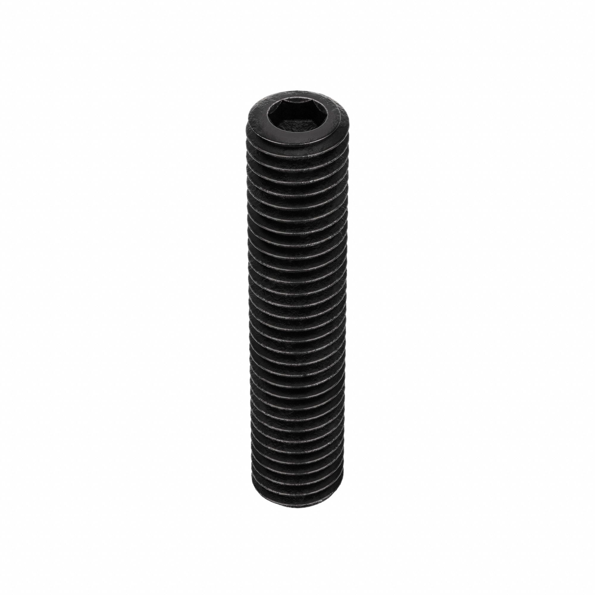 Socket Set Screw: 1/2"-13 Thread Size, 2 1/2 in Overall Lg, Cup pt, Alloy Steel, Black Oxide, 25 PK