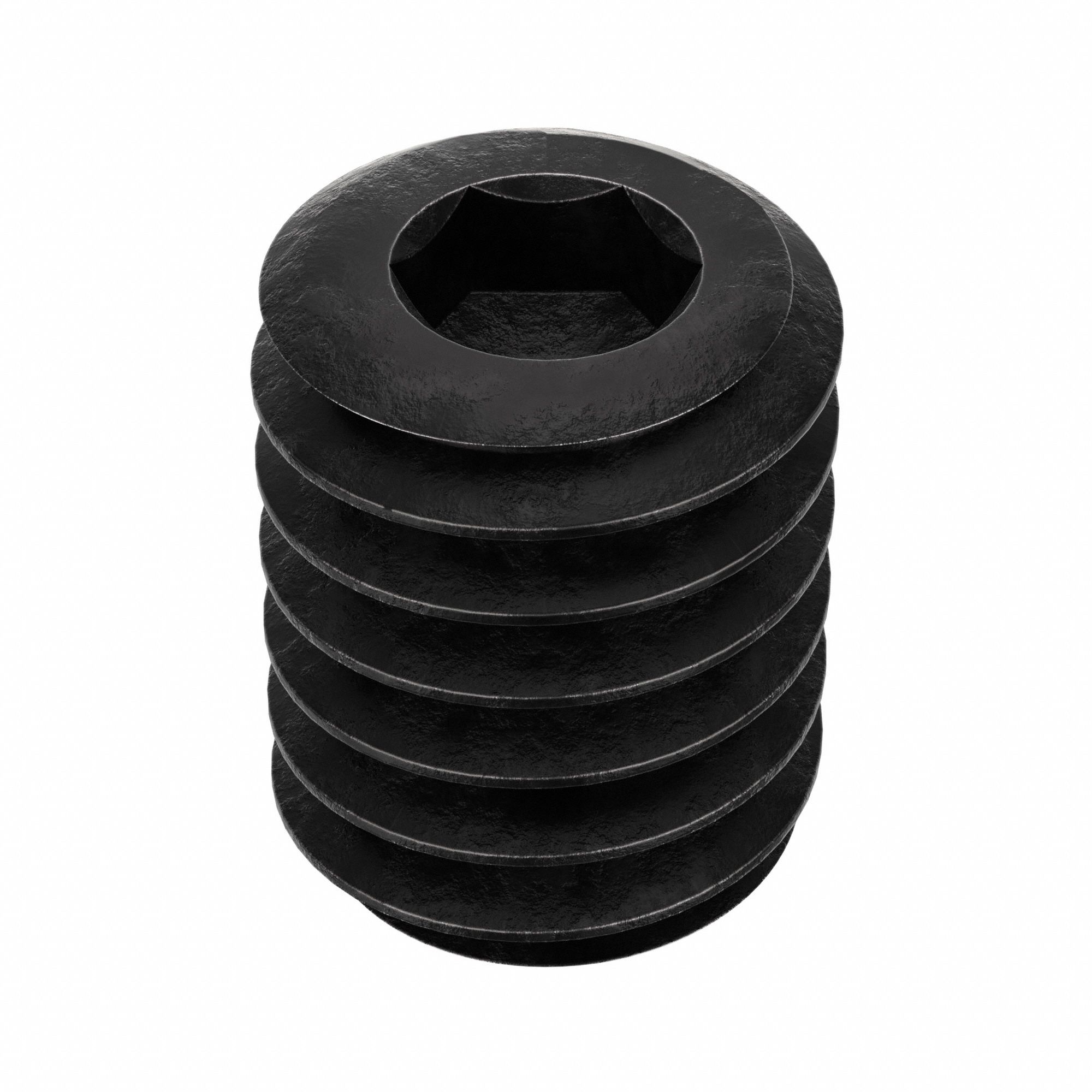 Socket Set Screw: #6-40 Thread Size, 3/16 in Overall Lg, Cup pt, Alloy Steel, Black Oxide, 100 PK
