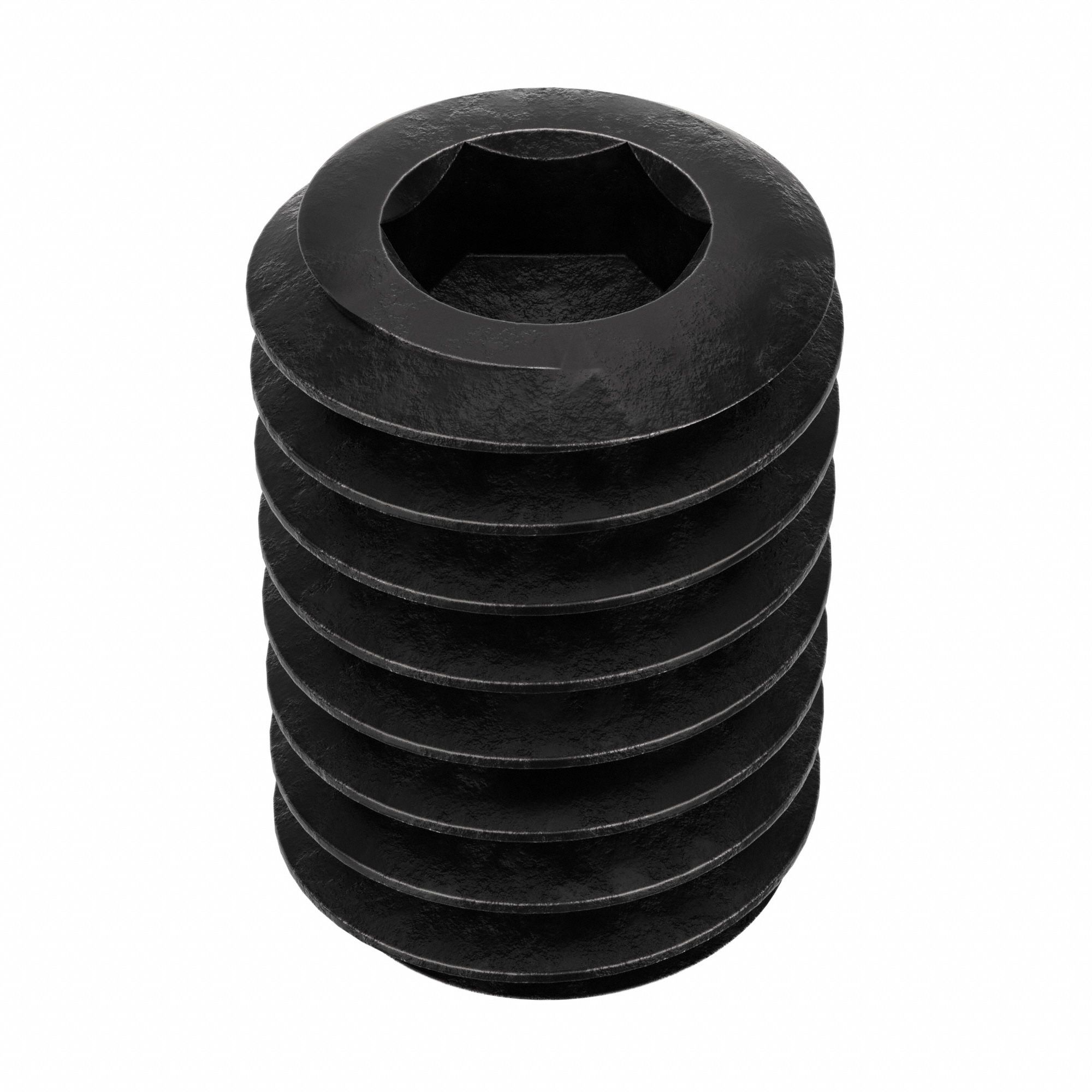 Socket Set Screw: #8-36 Thread Size, 1/4 in Overall Lg, Cup pt, Alloy Steel, Black Oxide, 100 PK