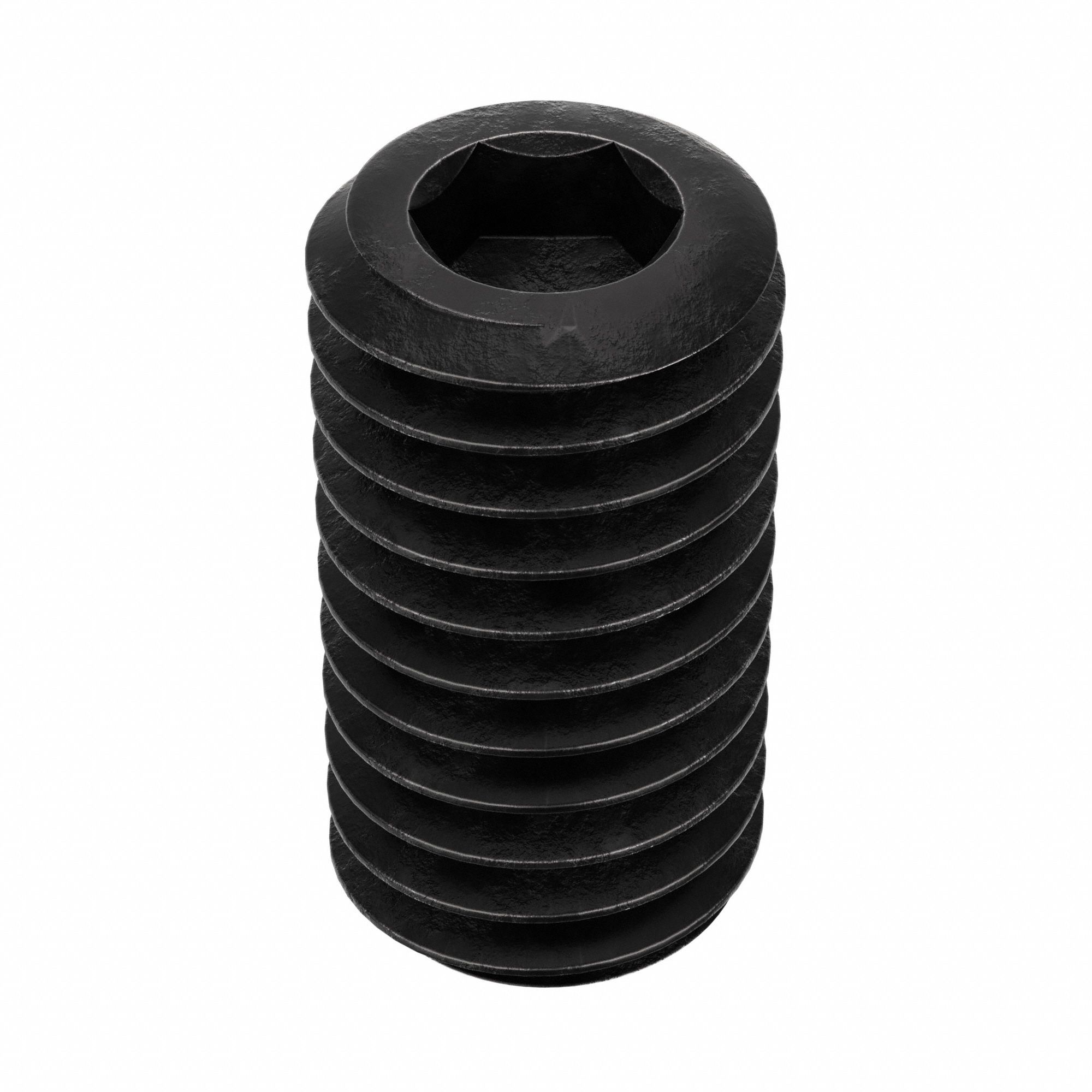 Socket Set Screw: #10-32 Thread Size, 3/8 in Overall Lg, Cup pt, Alloy Steel, Black Oxide, 100 PK