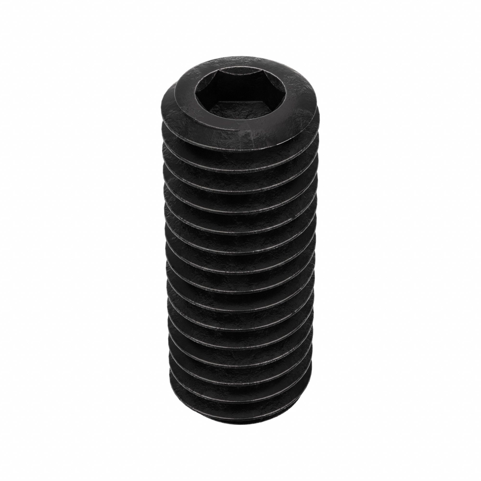 Socket Set Screw: #10-32 Thread Size, 1/2 in Overall Lg, Cup pt, Alloy Steel, Black Oxide, 100 PK