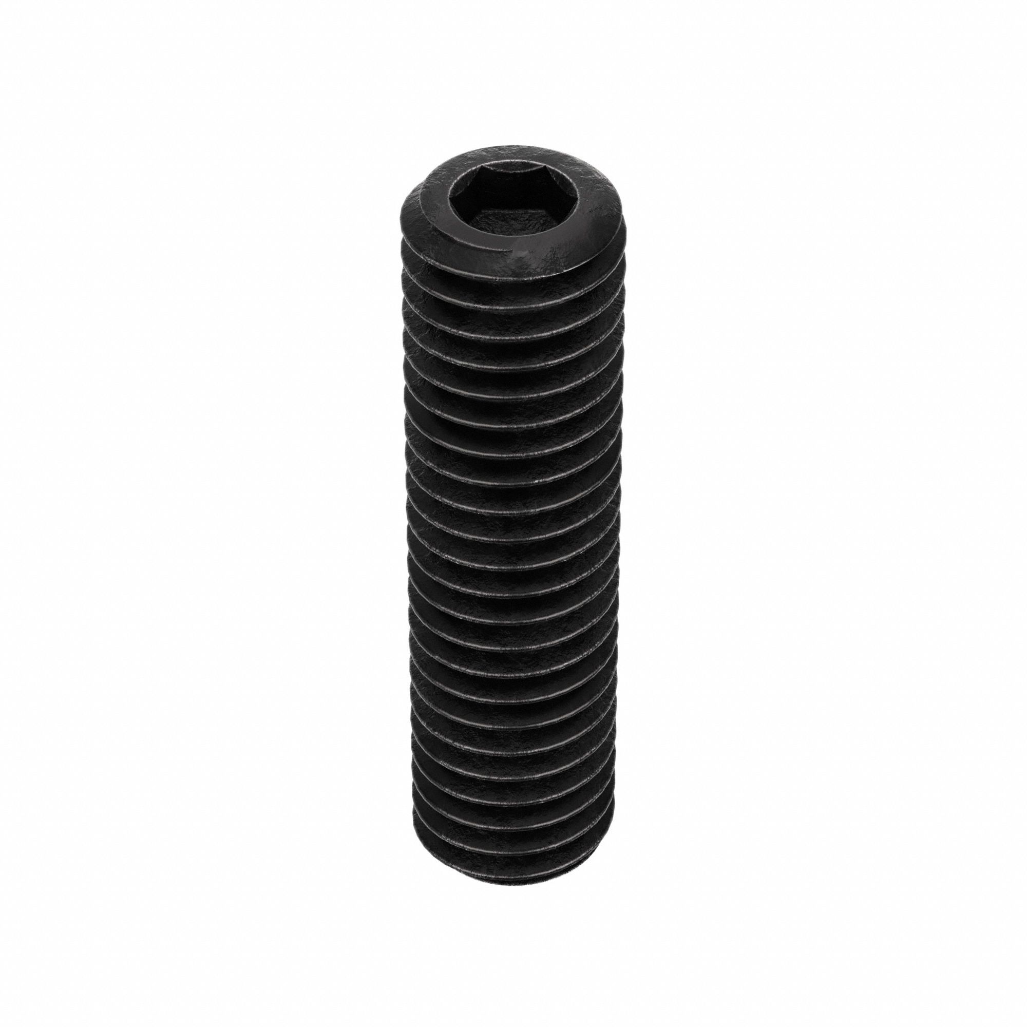 Socket Set Screw: #10-32 Thread Size, 3/4 in Overall Lg, Cup pt, Alloy Steel, Black Oxide, 100 PK