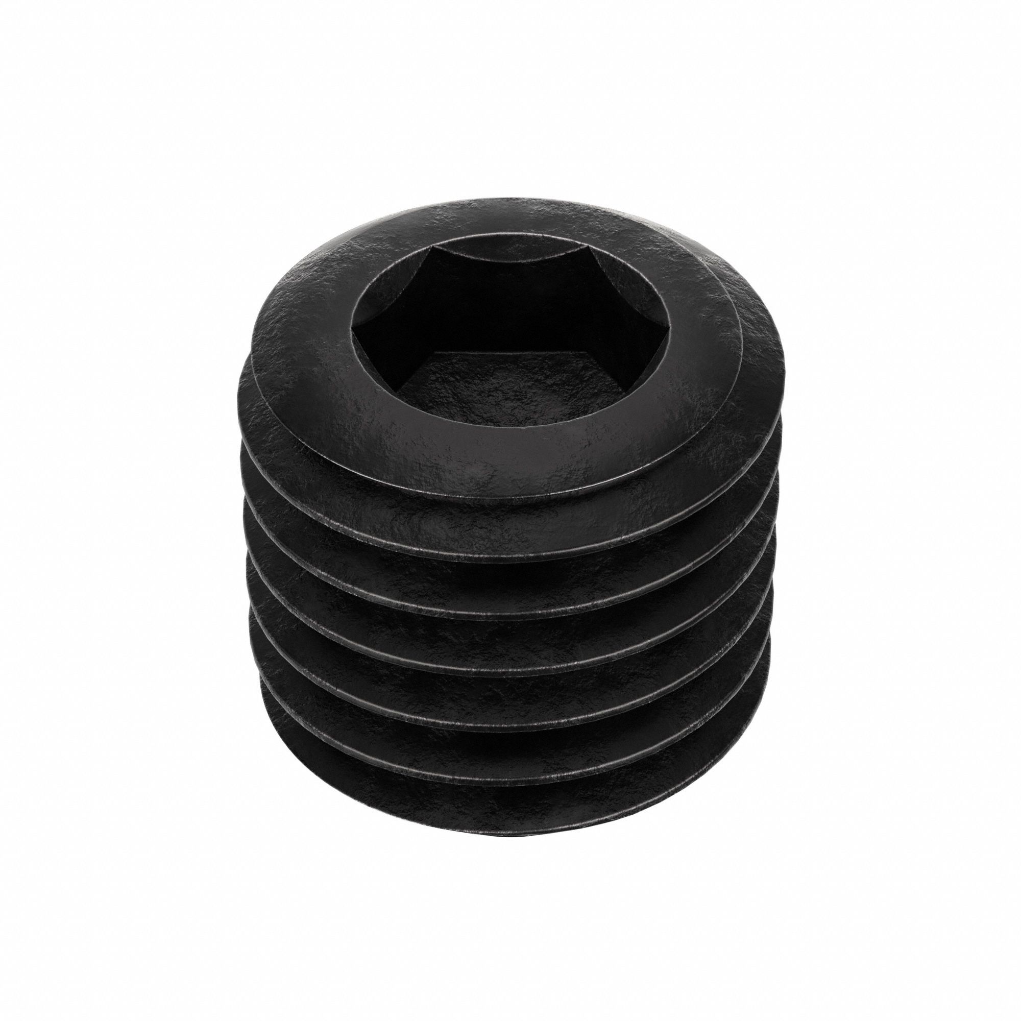 Socket Set Screw: 5/16"-24 Thread Size, 5/16 in Overall Lg, Cup pt, Alloy Steel, Black Oxide, 100 PK
