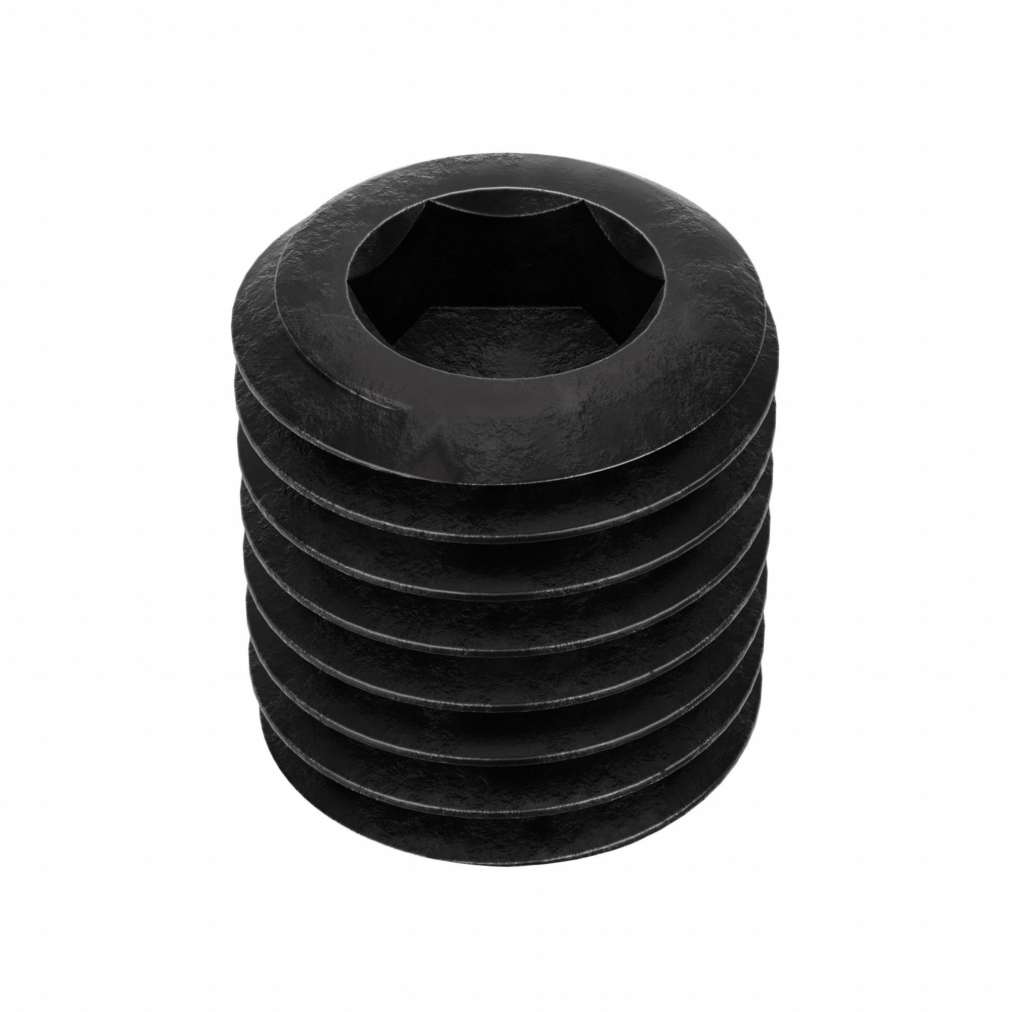 Socket Set Screw: 5/16"-24 Thread Size, 3/8 in Overall Lg, Cup pt, Alloy Steel, Black Oxide, 100 PK