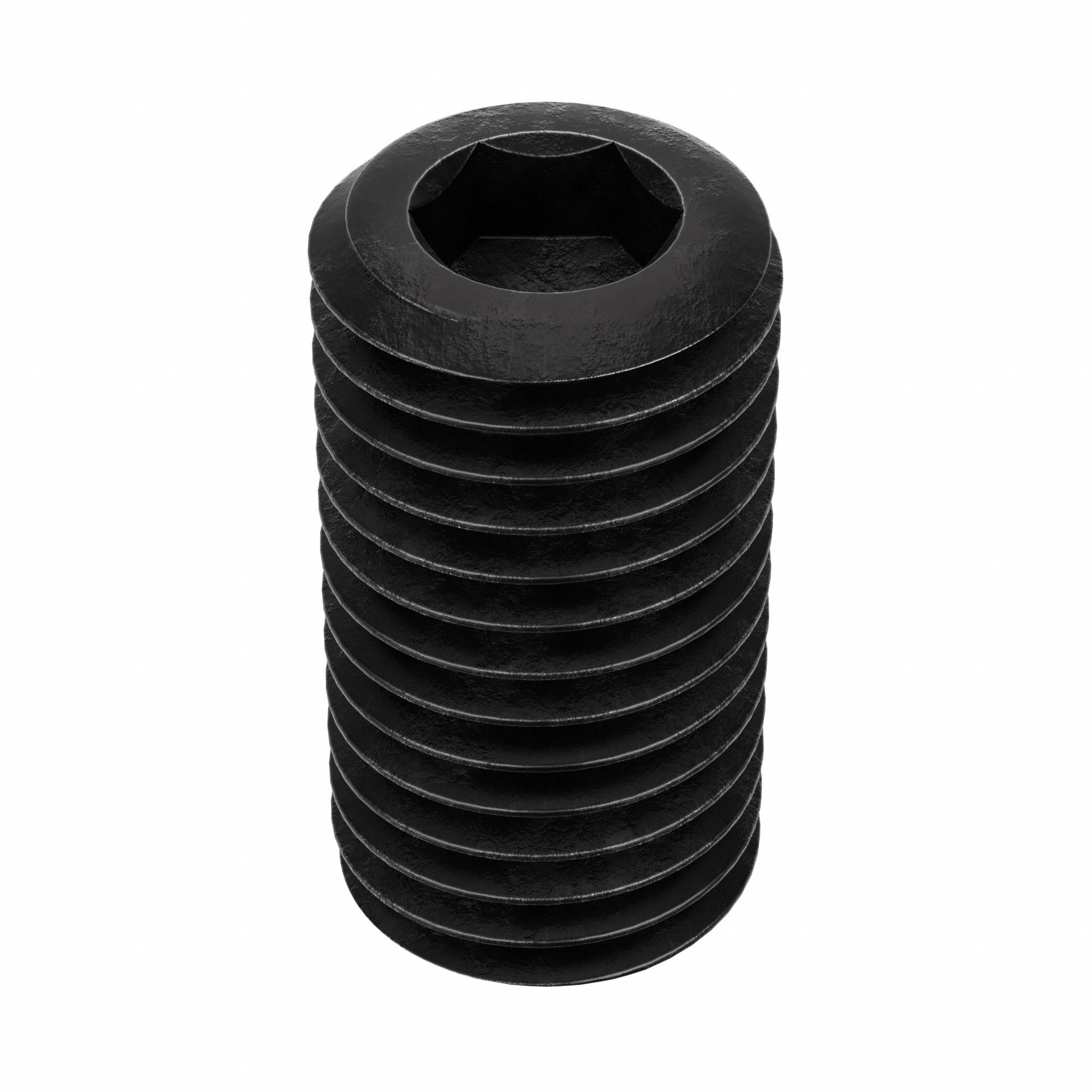 Socket Set Screw: 5/16"-24 Thread Size, 5/8 in Overall Lg, Cup pt, Alloy Steel, Black Oxide, 100 PK