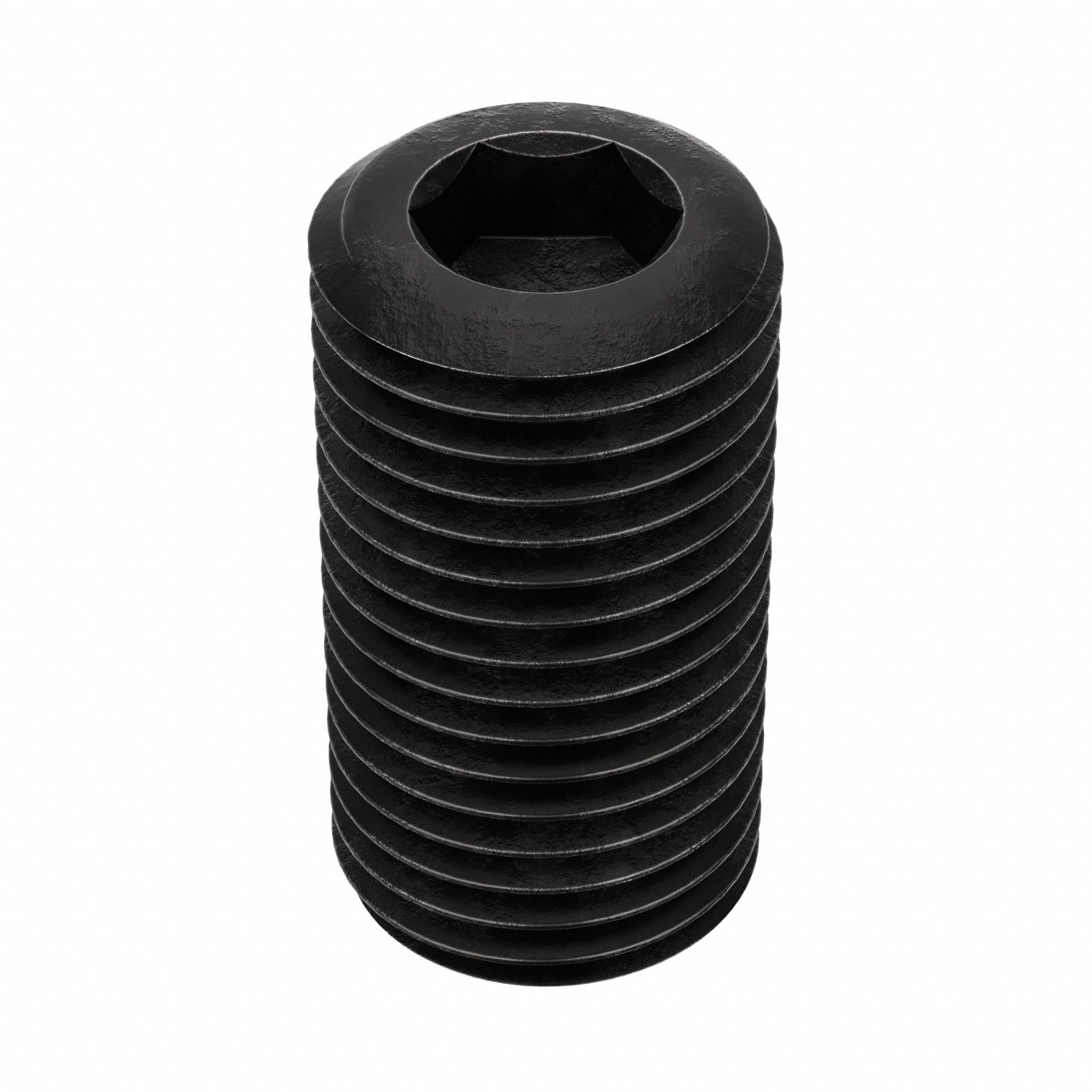 Socket Set Screw: 3/8"-24 Thread Size, 3/4 in Overall Lg, Cup pt, Alloy Steel, Black Oxide, 100 PK