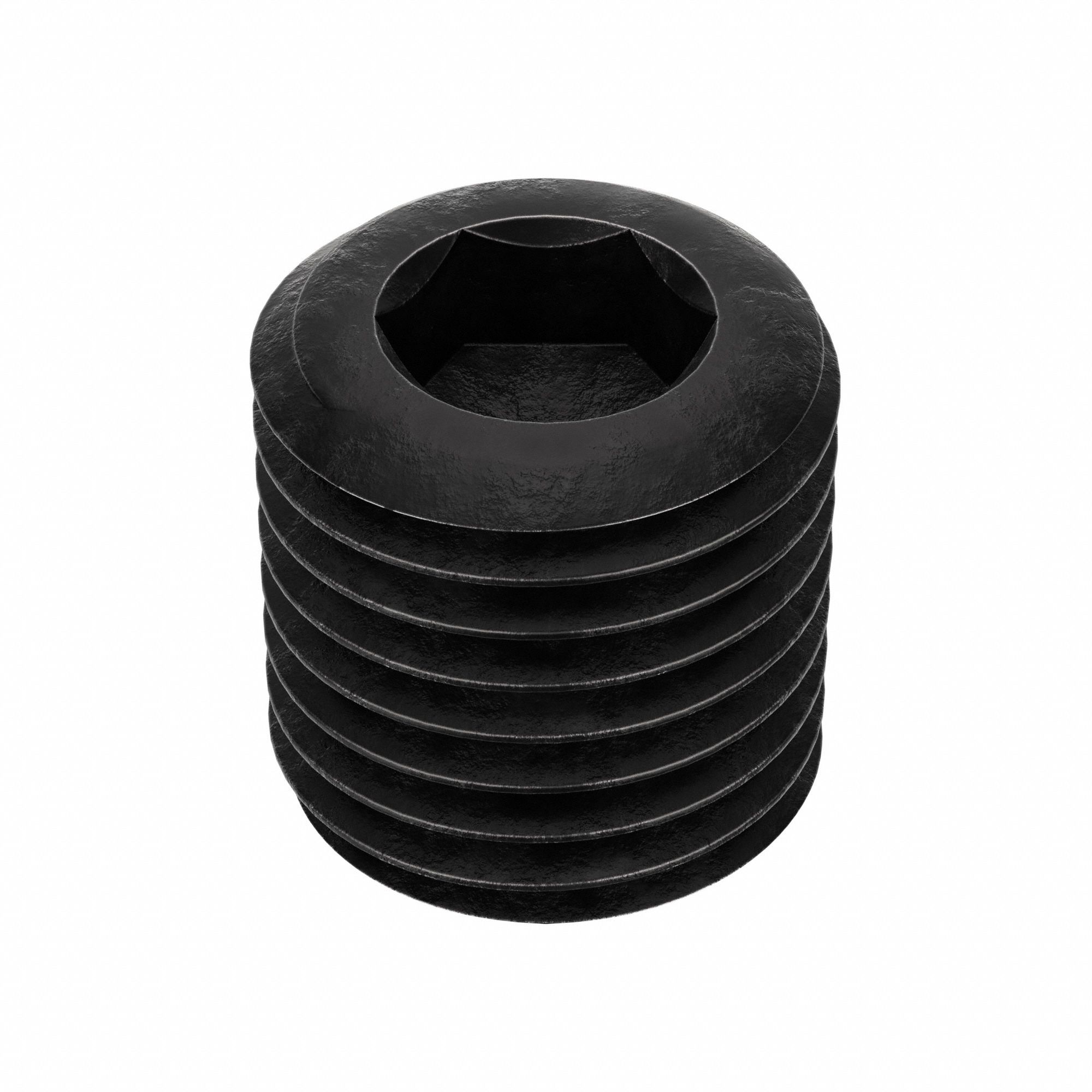 Socket Set Screw: 7/16"-20 Thread Size, 1/2 in Overall Lg, Cup pt, Alloy Steel, Black Oxide, 100 PK