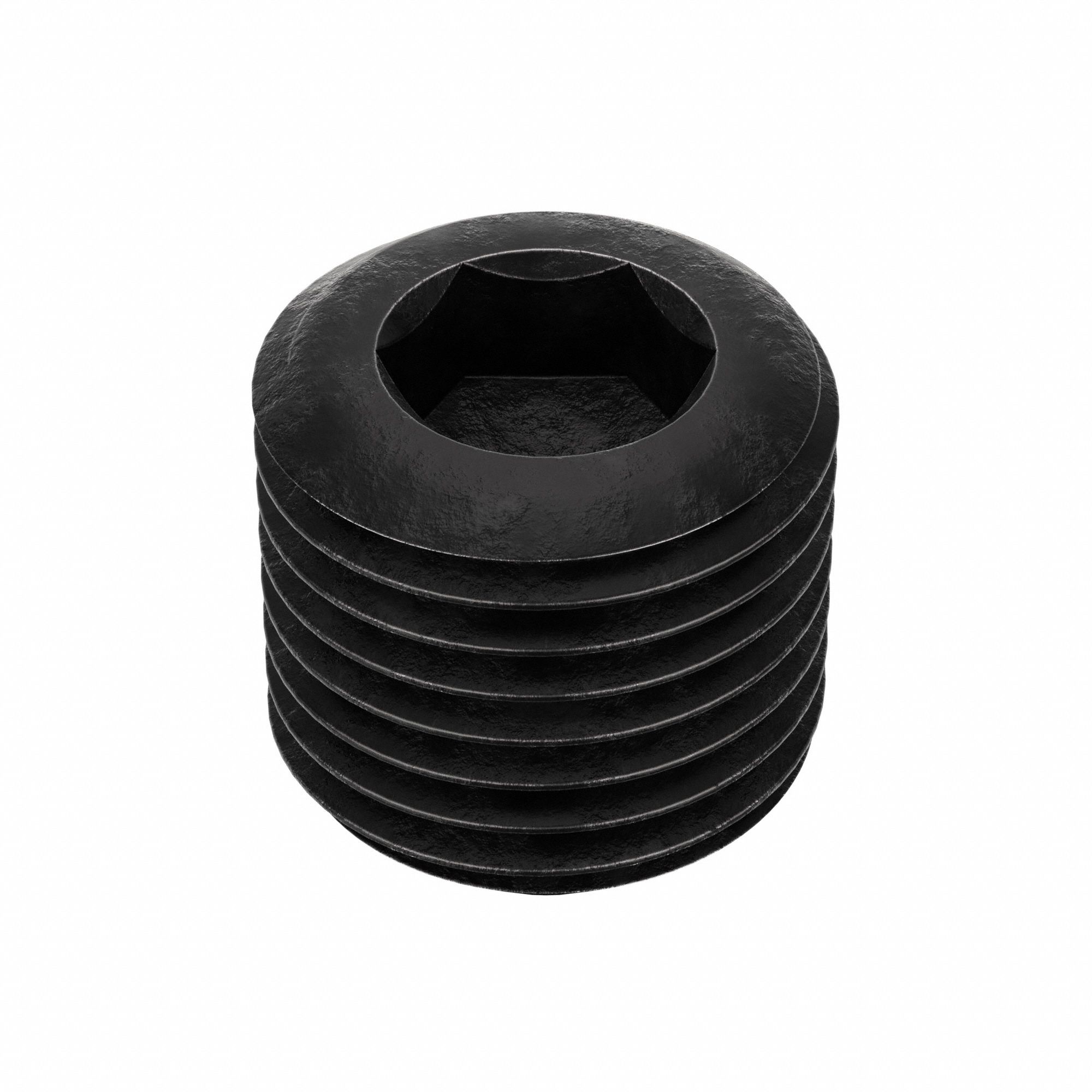 Socket Set Screw: 1/2"-20 Thread Size, 1/2 in Overall Lg, Cup pt, Alloy Steel, Black Oxide, 100 PK