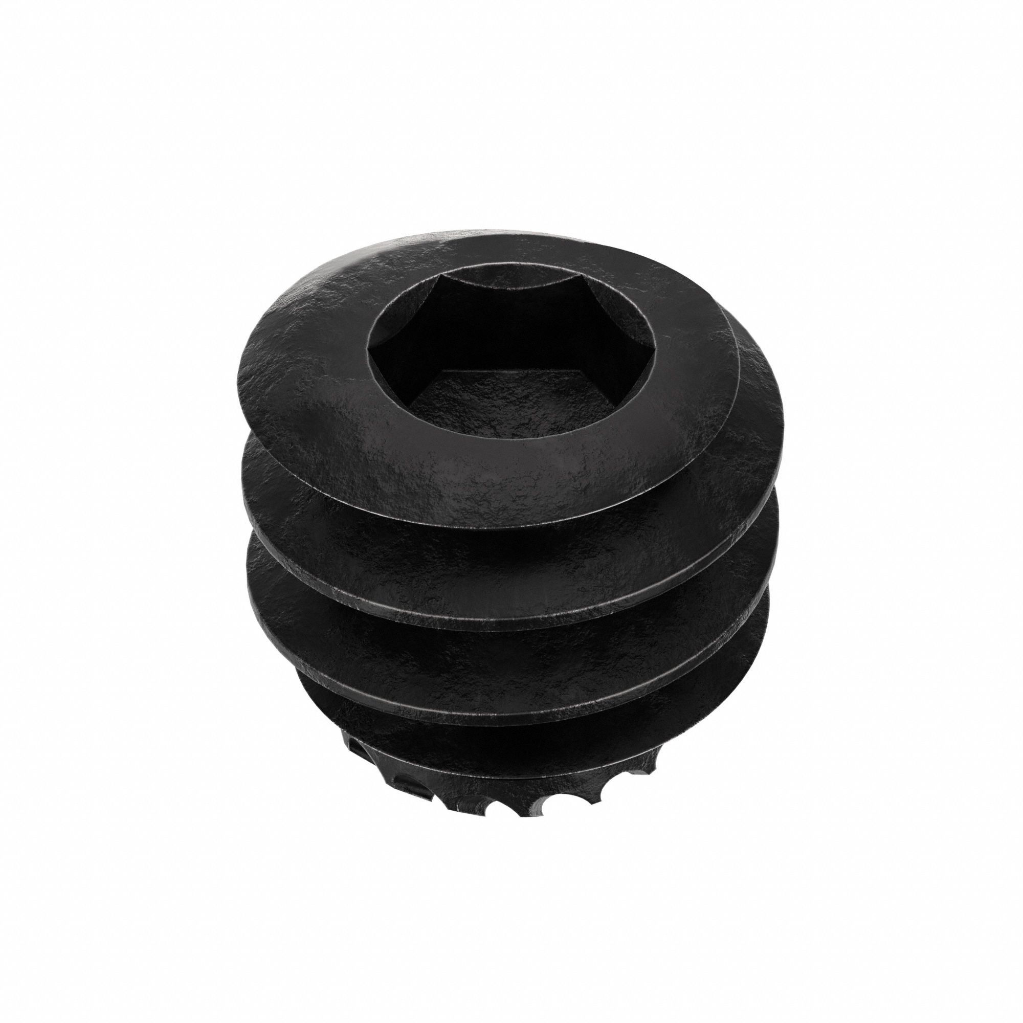 Socket Set Screw: #6-32 Thread Size, 1/8 in Overall Lg, Knurled Cup pt, Alloy Steel, Socket, 100 PK