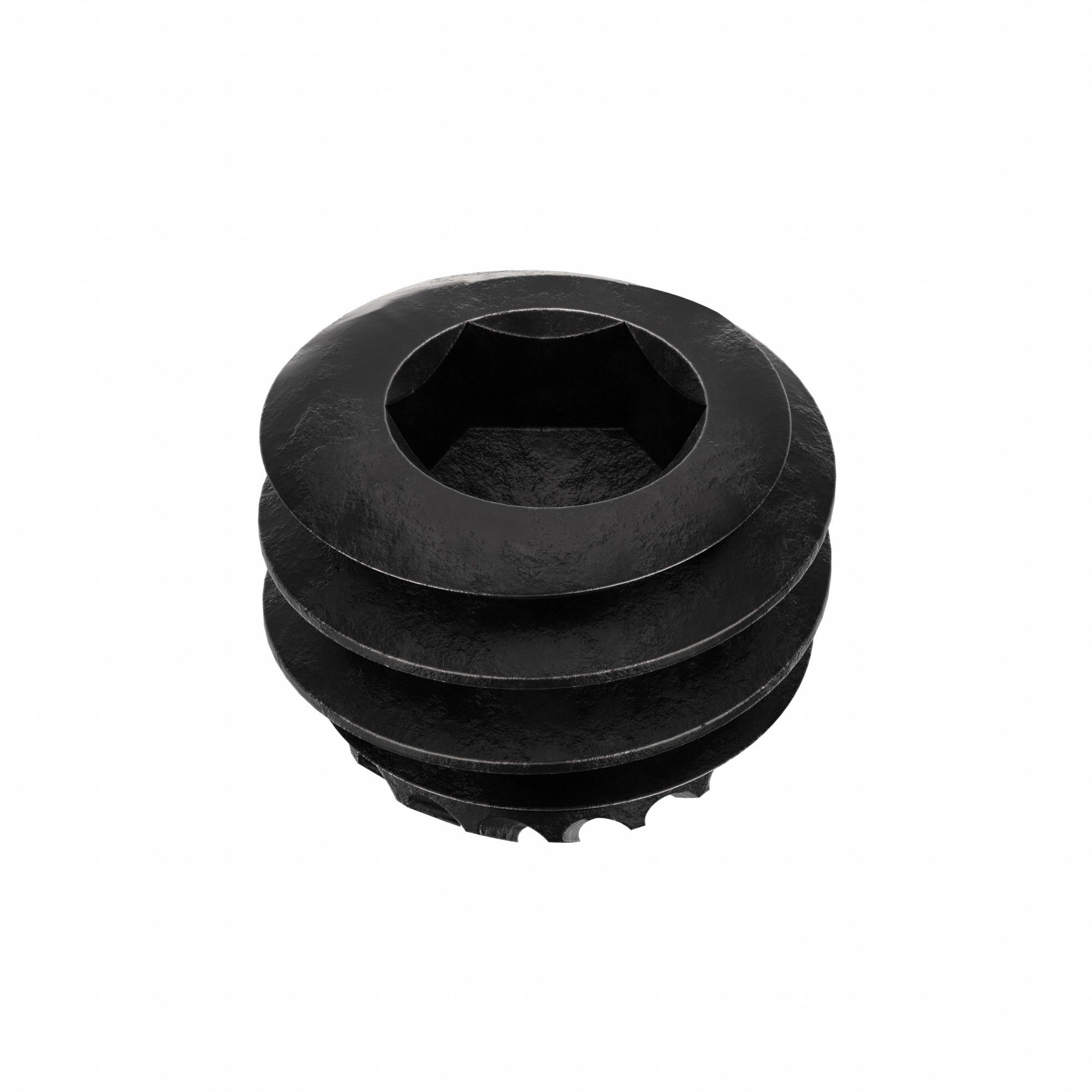 Socket Set Screw: #8-32 Thread Size, 1/8 in Overall Lg, Knurled Cup pt, Alloy Steel, Socket, 100 PK