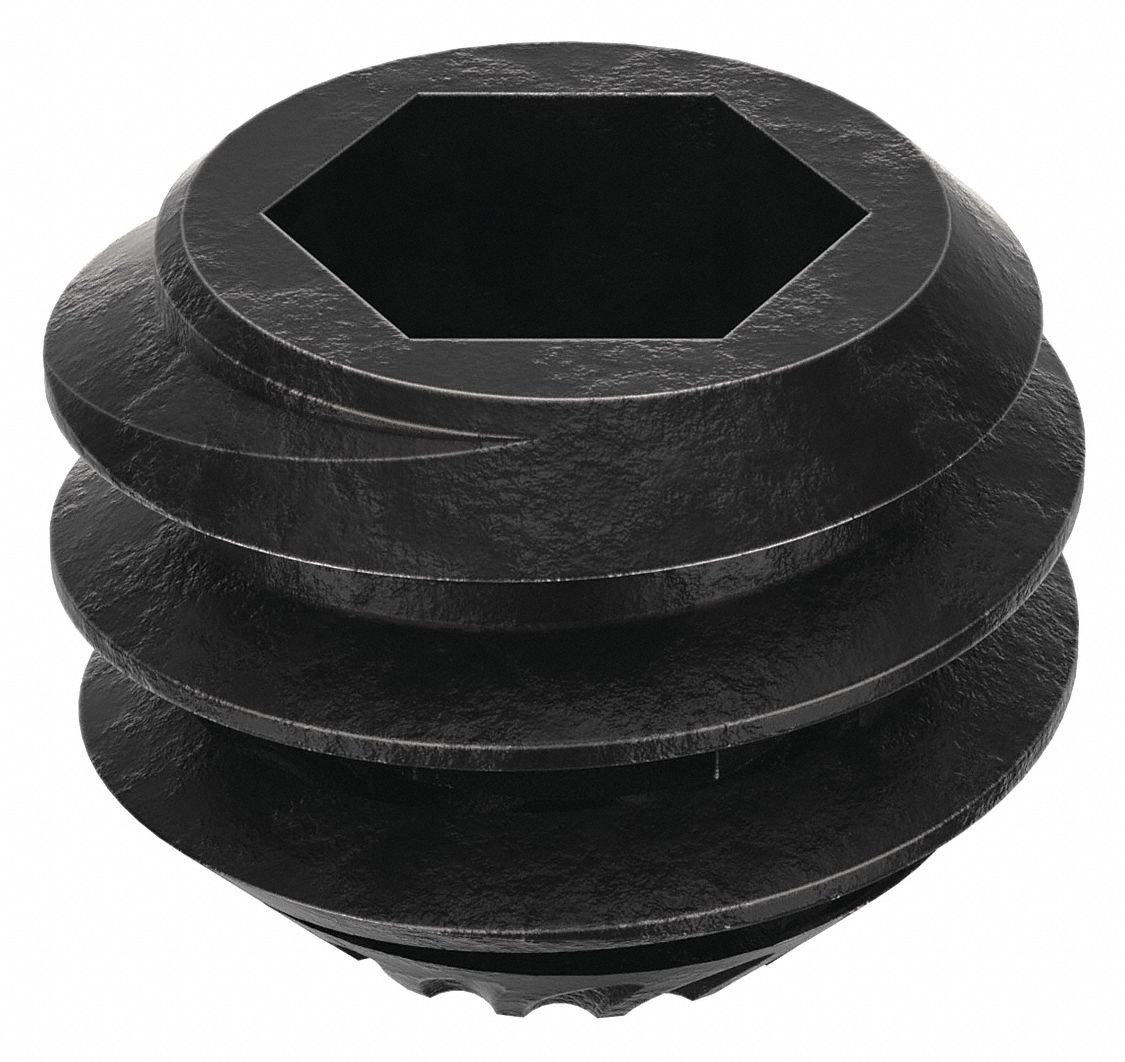 Socket Set Screw: 1/4"-20 Thread Size, 3/16 in Overall Lg, Knurled Cup pt, Alloy Steel, 100 PK