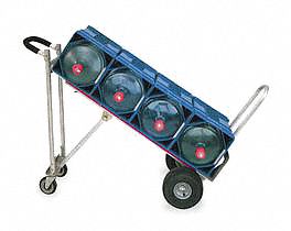 CONVERTIBLE HAND TRUCK, 18 IN X 7½ IN, 50 IN X 12 IN X 10½ IN, PNEUMATIC RUBBER