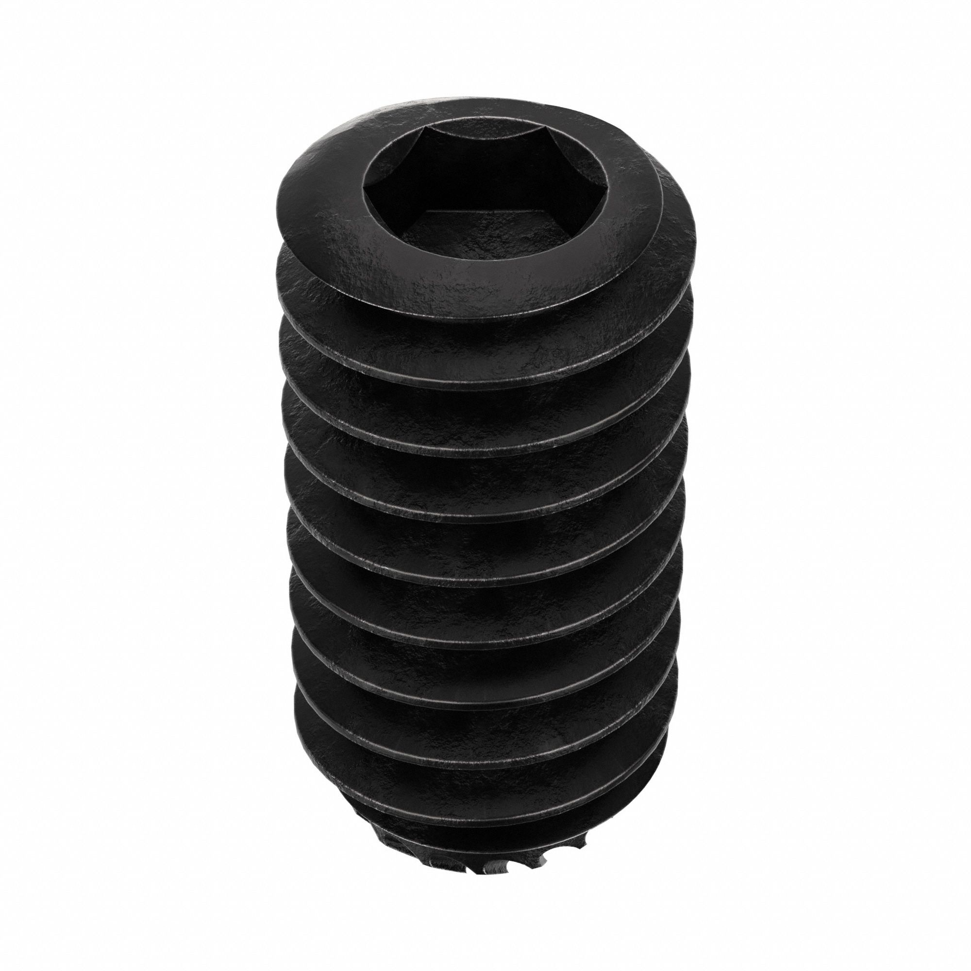 Socket Set Screw: 1/4"-20 Thread Size, 1/2 in Overall Lg, Knurled Cup pt, Alloy Steel, 100 PK