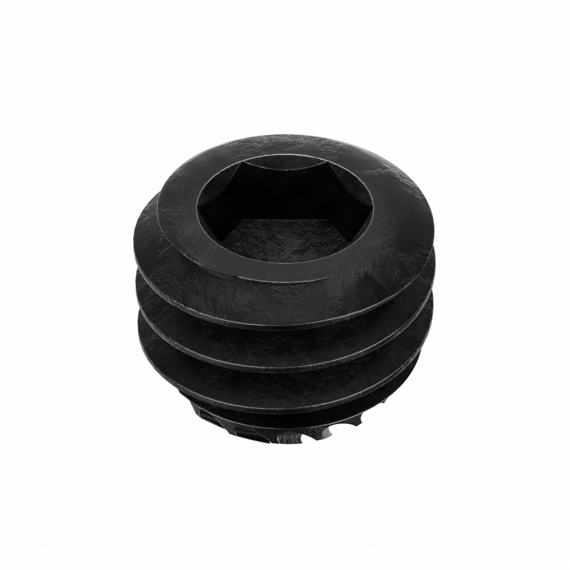 Socket Set Screw: 5/16"-18 Thread Size, 1/4 in Overall Lg, Knurled Cup pt, Alloy Steel, 100 PK