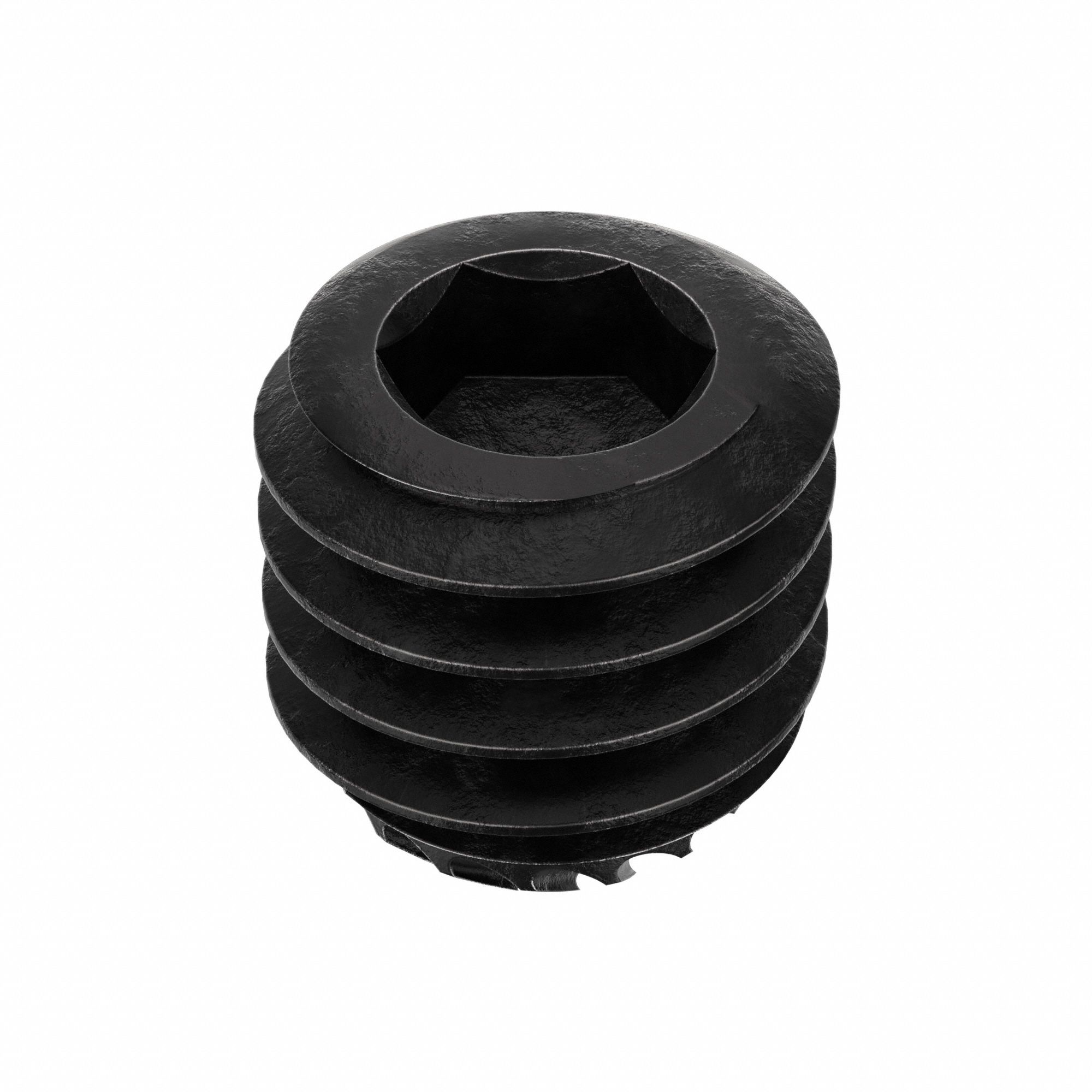 Socket Set Screw: 5/16"-18 Thread Size, 5/16 in Overall Lg, Knurled Cup pt, Alloy Steel, 100 PK