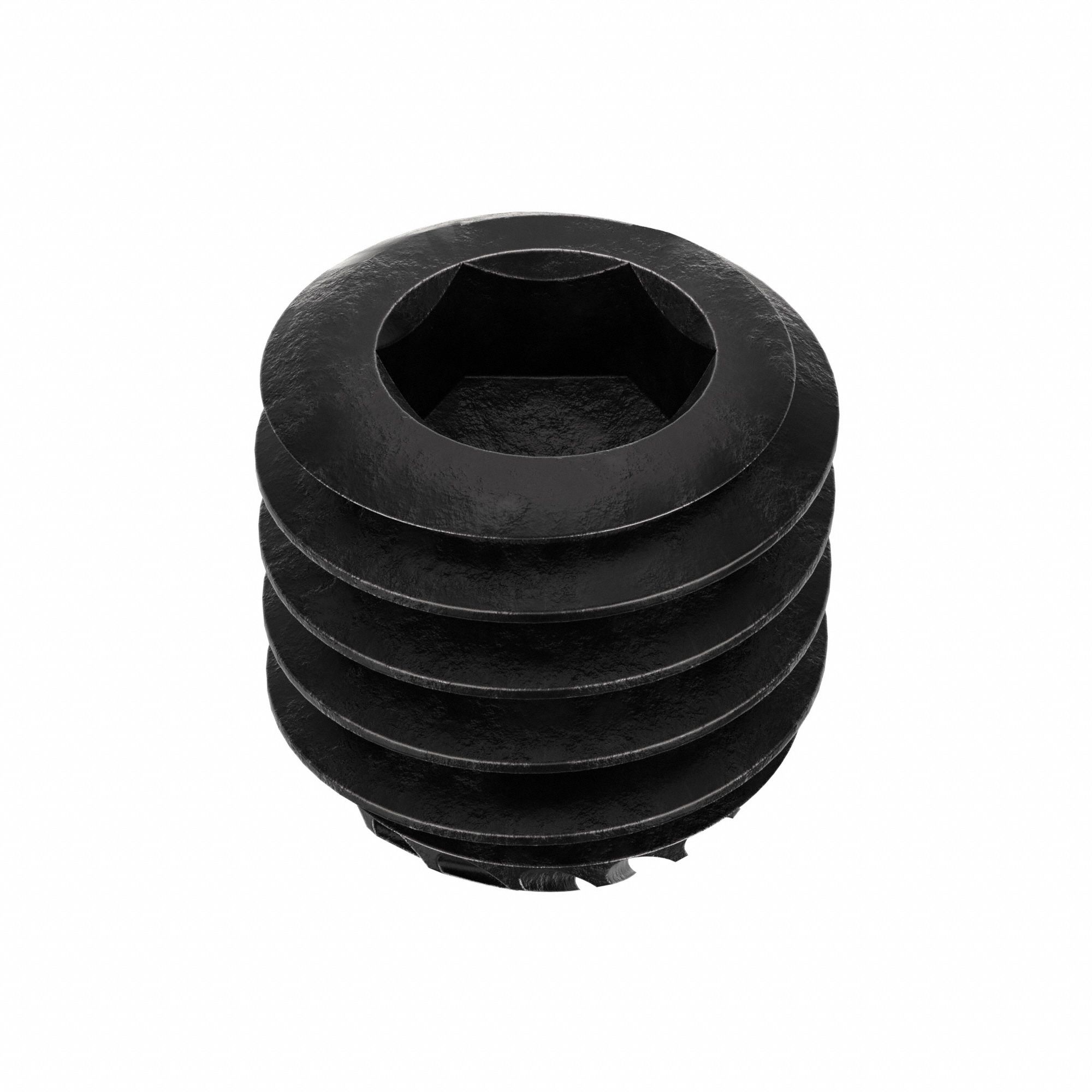 Socket Set Screw: 3/8"-16 Thread Size, 3/8 in Overall Lg, Knurled Cup pt, Alloy Steel, 100 PK