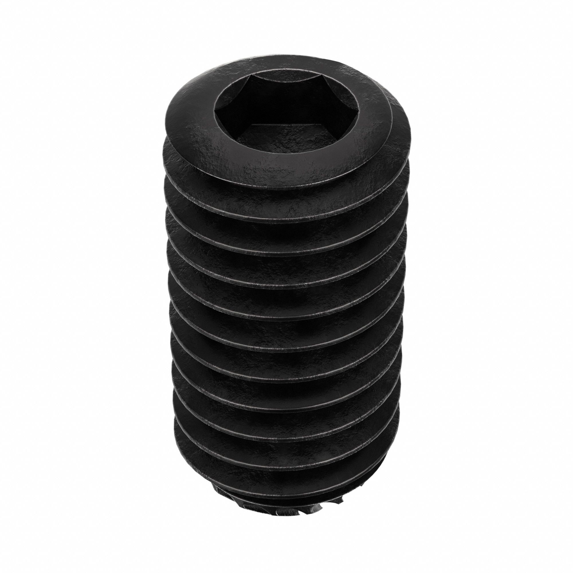 Socket Set Screw: 3/8"-16 Thread Size, 3/4 in Overall Lg, Knurled Cup pt, Alloy Steel, 100 PK