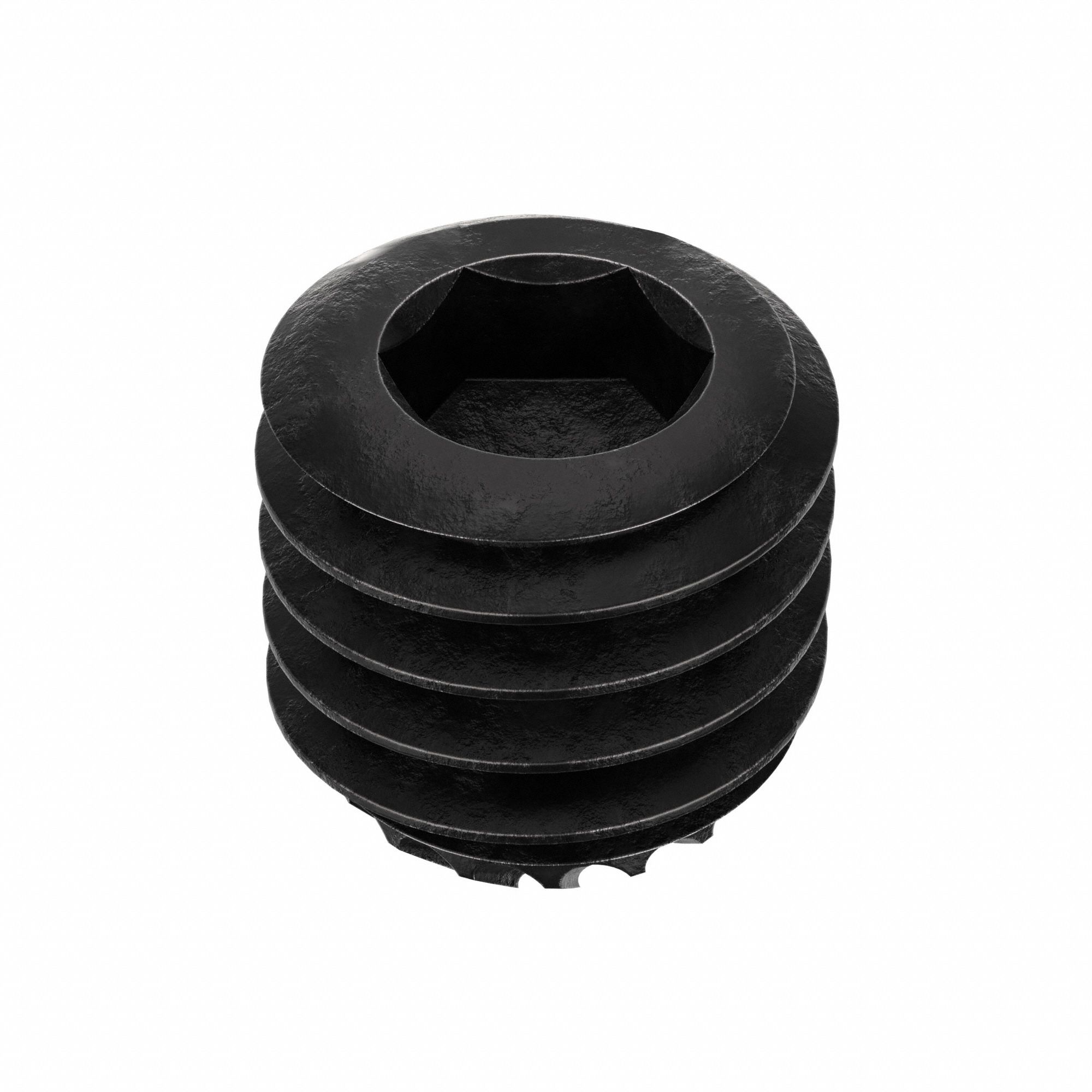 Socket Set Screw: #10-32 Thread Size, 3/16 in Overall Lg, Knurled Cup pt, Alloy Steel, 100 PK