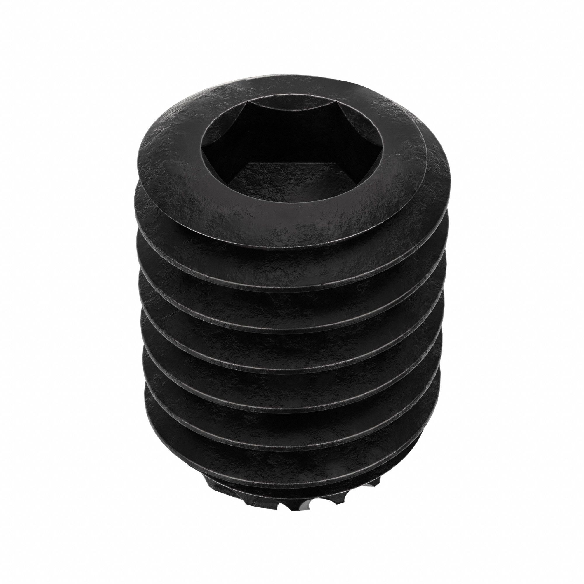 Socket Set Screw: #10-32 Thread Size, 1/4 in Overall Lg, Knurled Cup pt, Alloy Steel, Socket, 100 PK