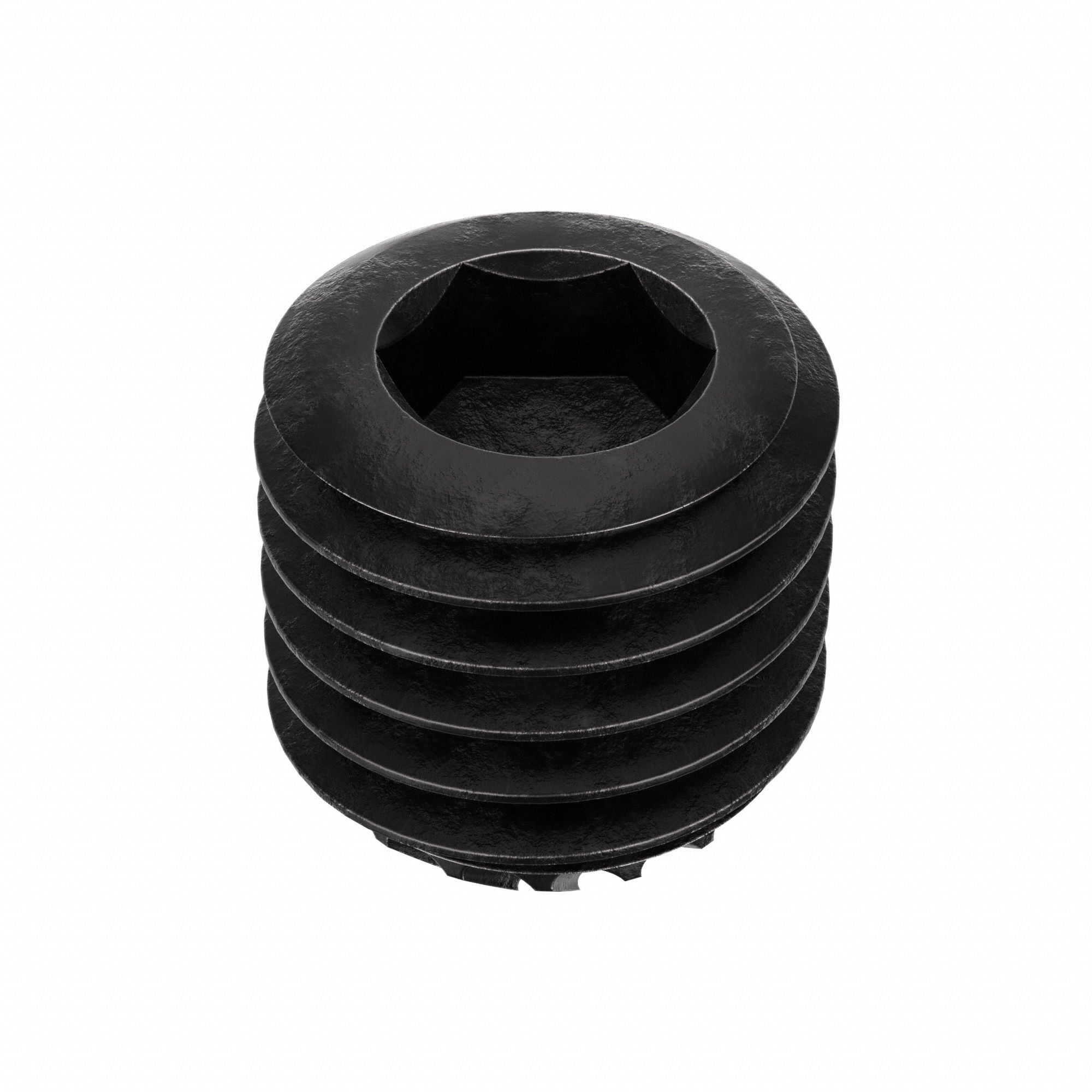 Socket Set Screw: 1/4"-28 Thread Size, 1/4 in Overall Lg, Knurled Cup pt, Alloy Steel, 100 PK