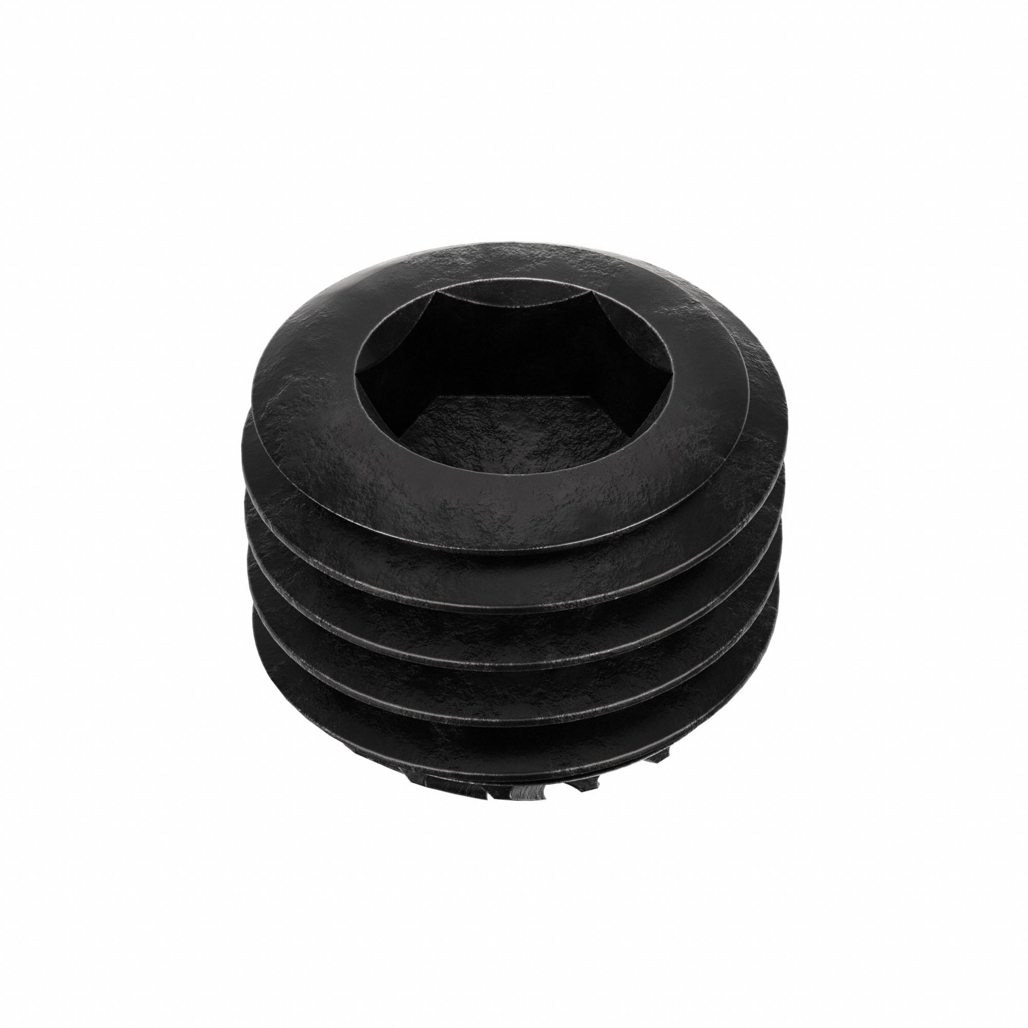 Socket Set Screw: 5/16"-24 Thread Size, 1/4 in Overall Lg, Knurled Cup pt, Alloy Steel, 100 PK