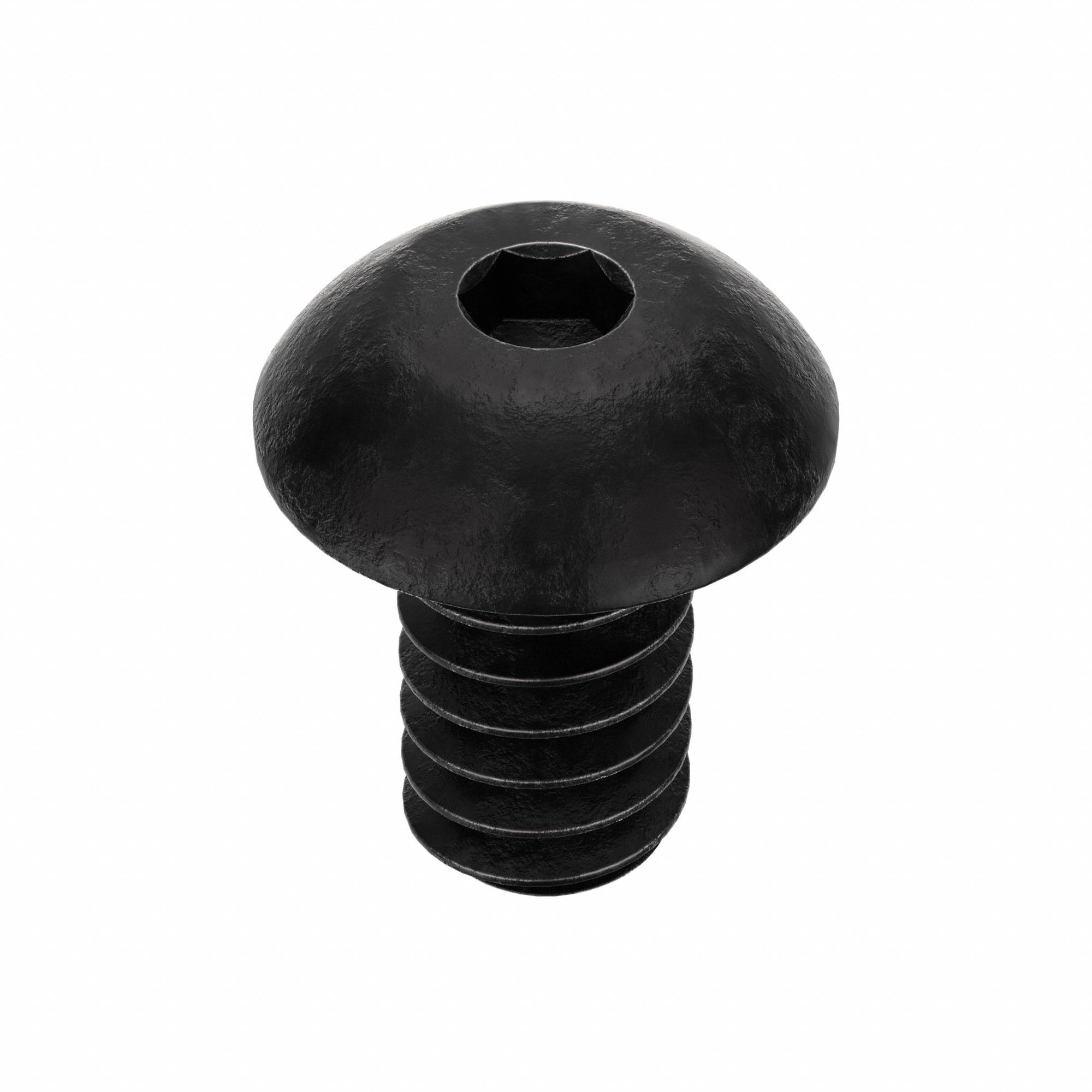 Socket Head Cap Screw: #6-32 Thread Size, 1/4 in Lg, Button, Black Oxide, Alloy Steel, 100 PK