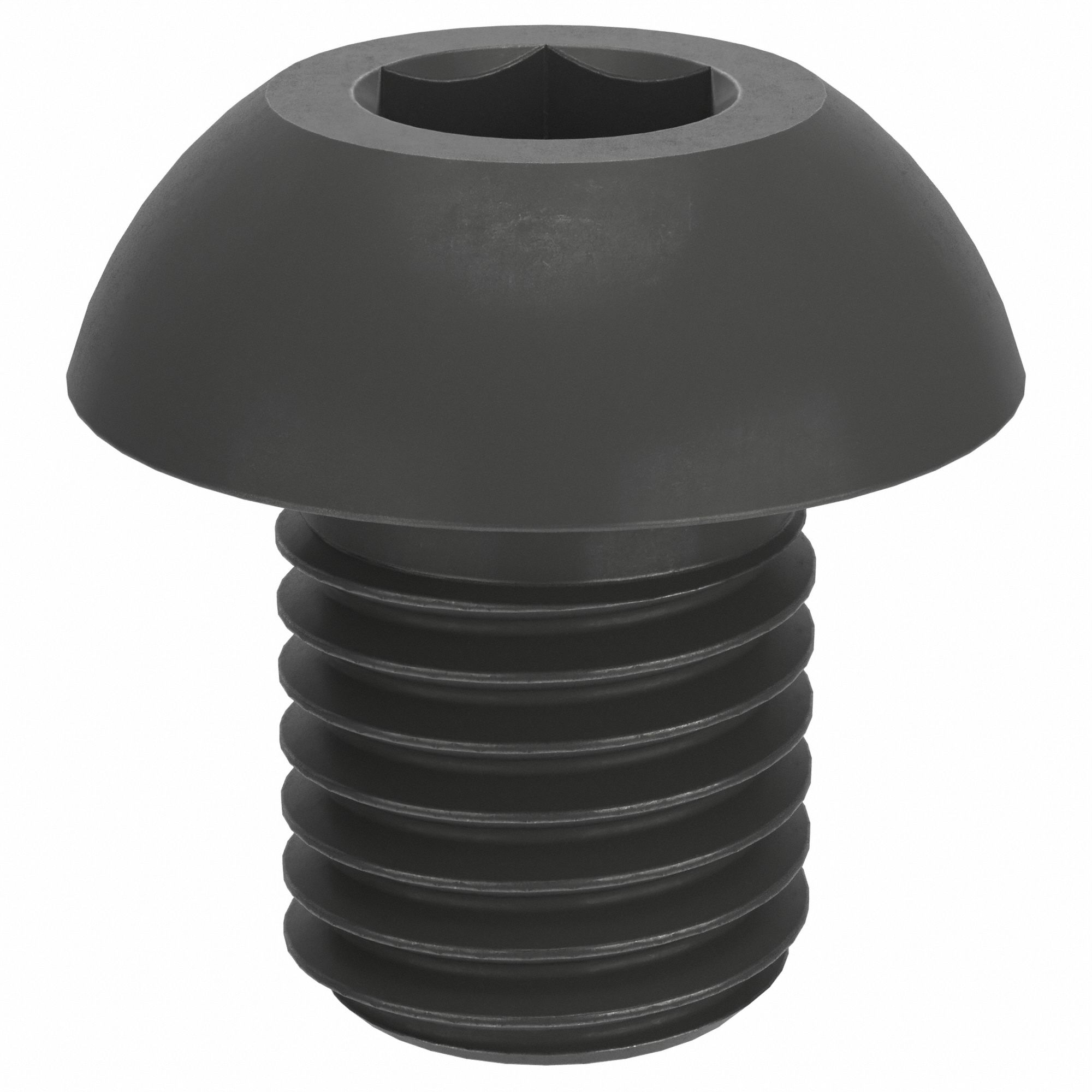 Socket Head Cap Screw: 5/16"-24 Thread Size, 3/8 in Lg, Button, Black Oxide, Alloy Steel, 100 PK